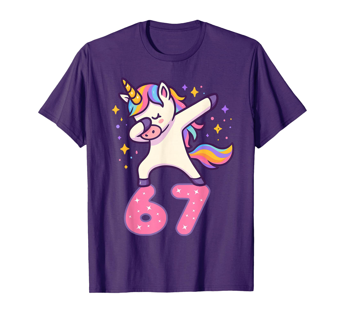 67 Unicorn for Girls Six Seven Meme Brainrot Funny Kids T-Shirt