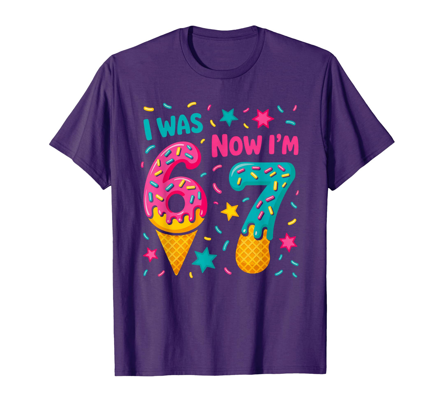 7 Year Old Birthday was 6 Now I'm 7 Kids Funny T-Shirt