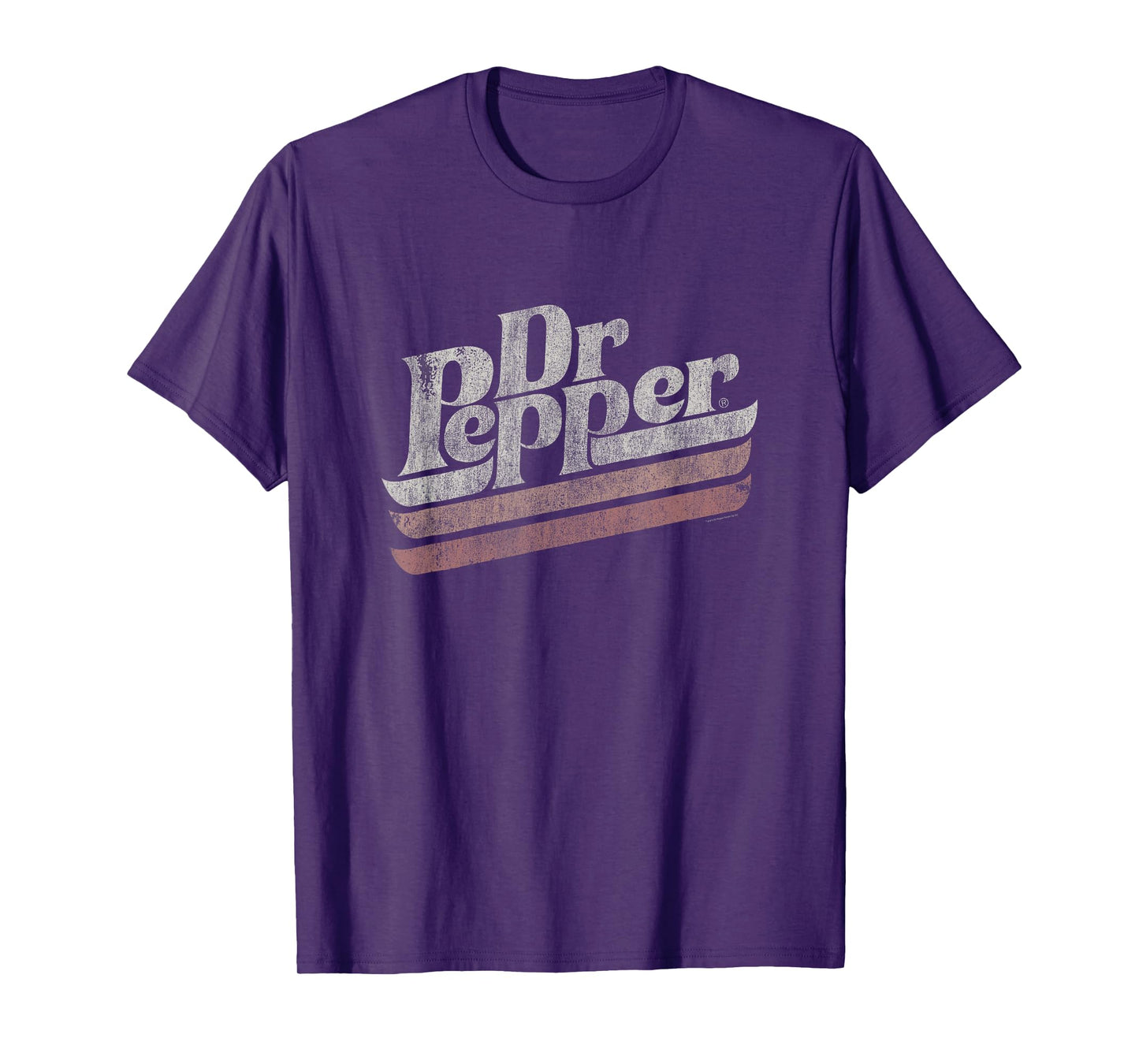 Dr. Pepper Distressed Stripe Vintage Diagonal Soda Label T-Shirt