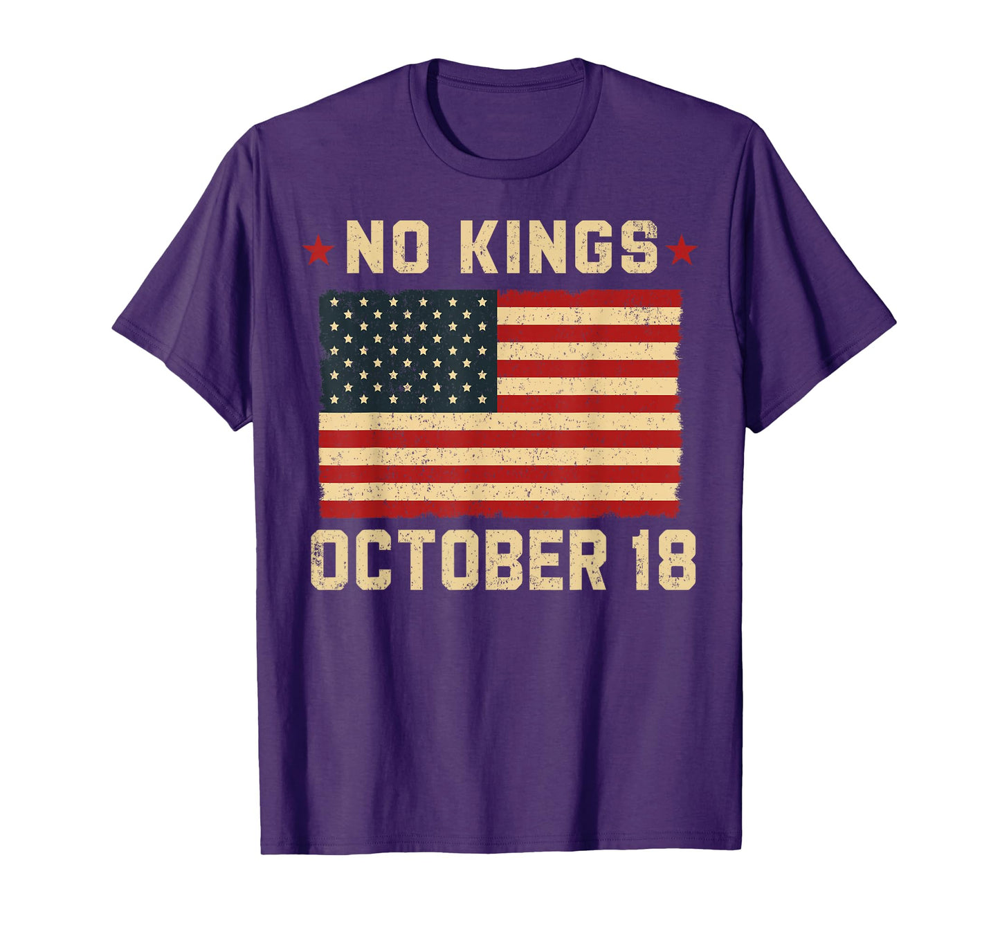 No Kings Shirt Vintage America Flag 1776 October 18 T-Shirt