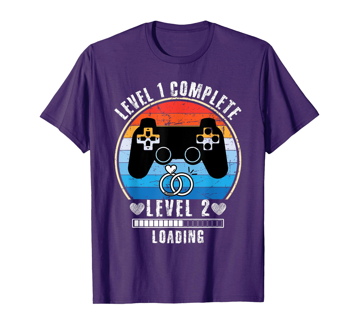 Level 1 Complete Wedding Anniversary For Couple Gamer T-Shirt
