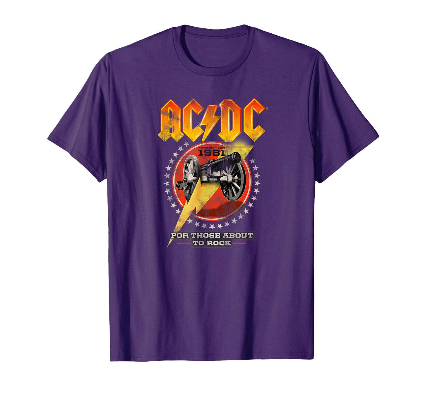 AC/DC Rock Music Band For Those About To Rock 1981 T-Shirt