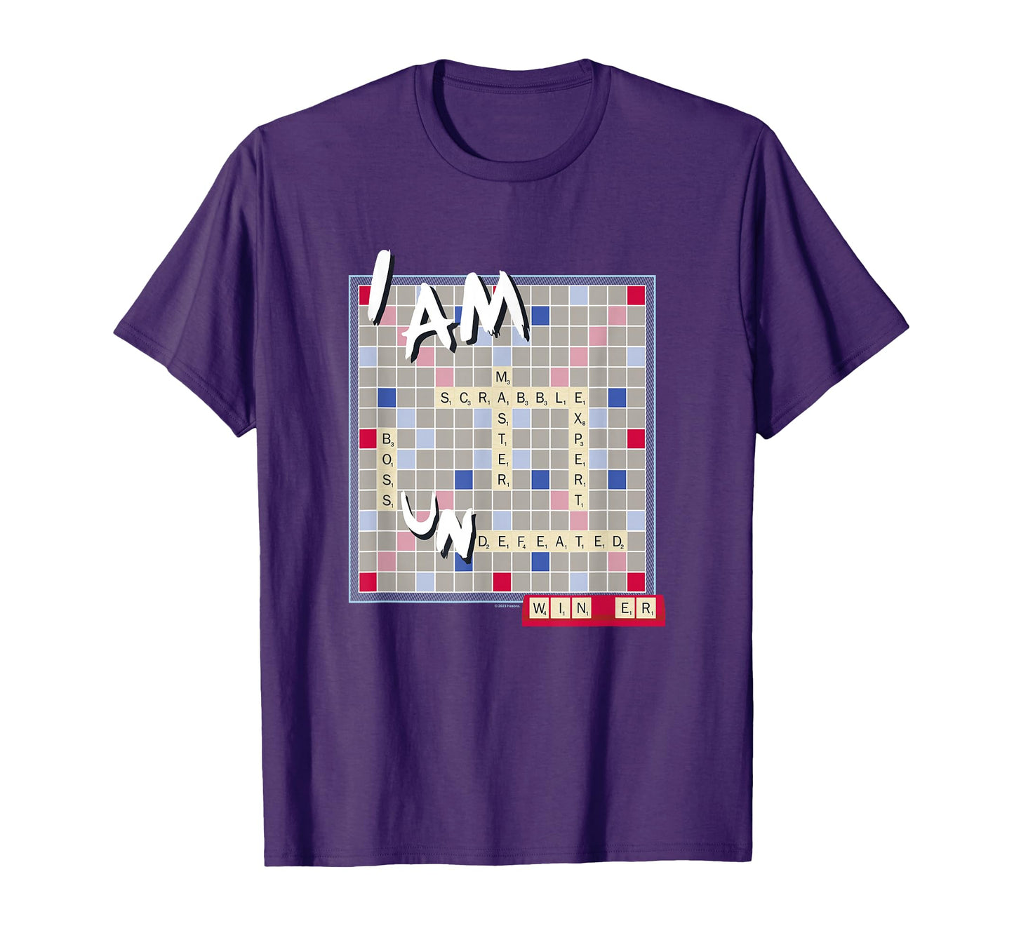 Scrabble I Am Undefeated Winning Letters Vintage Board T-Shirt