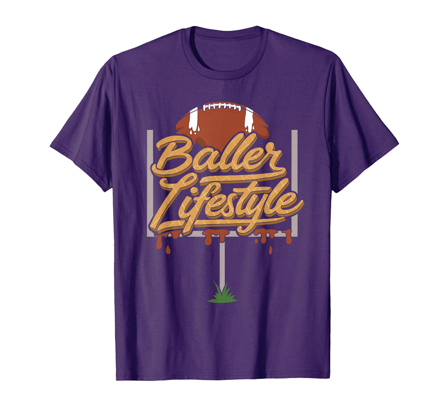 Baller Lifestyle Football Touchdown Season Game Day T-Shirt