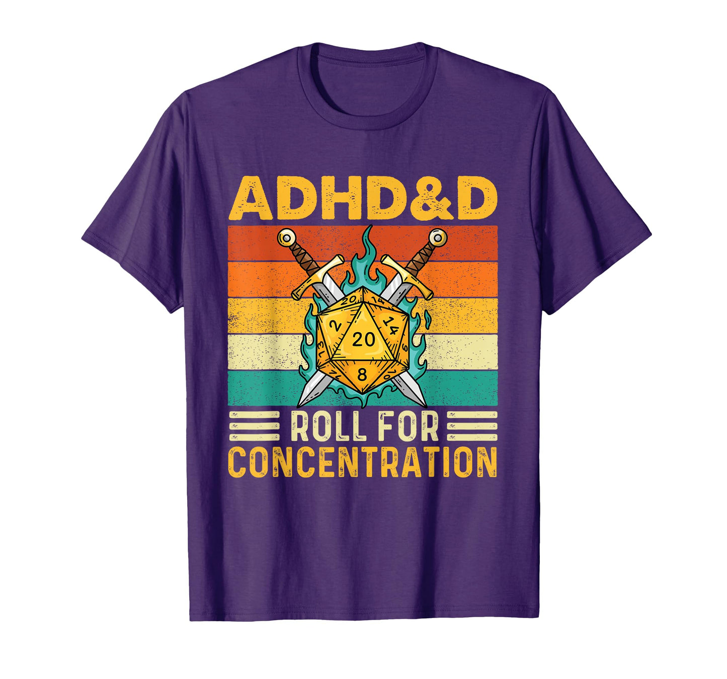 ADHD&D Roll for Concentration - RPG Tabletop Games T-Shirt