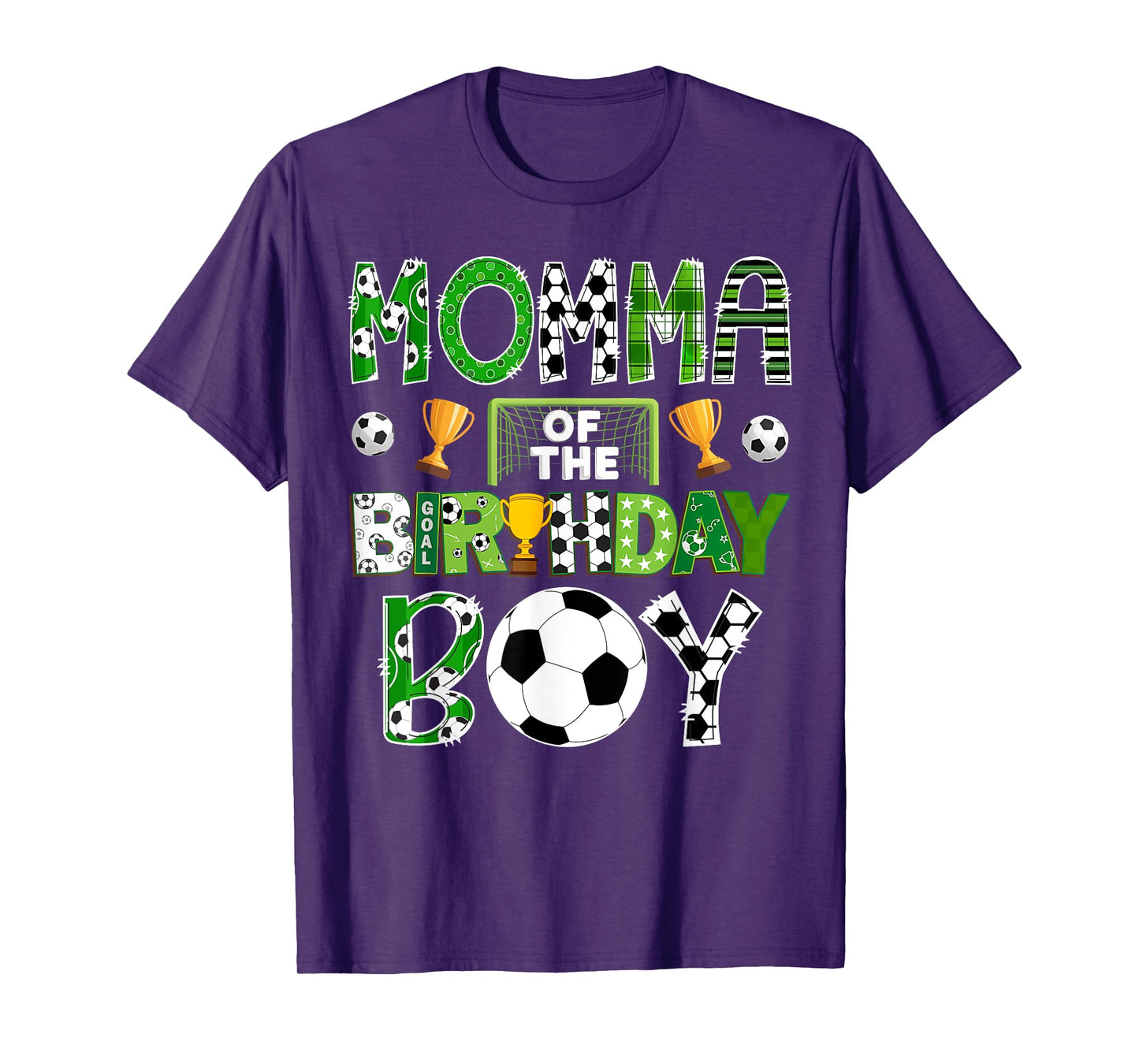 Momma Of The Birthday Boy Soccer Player Game Day T-Shirt