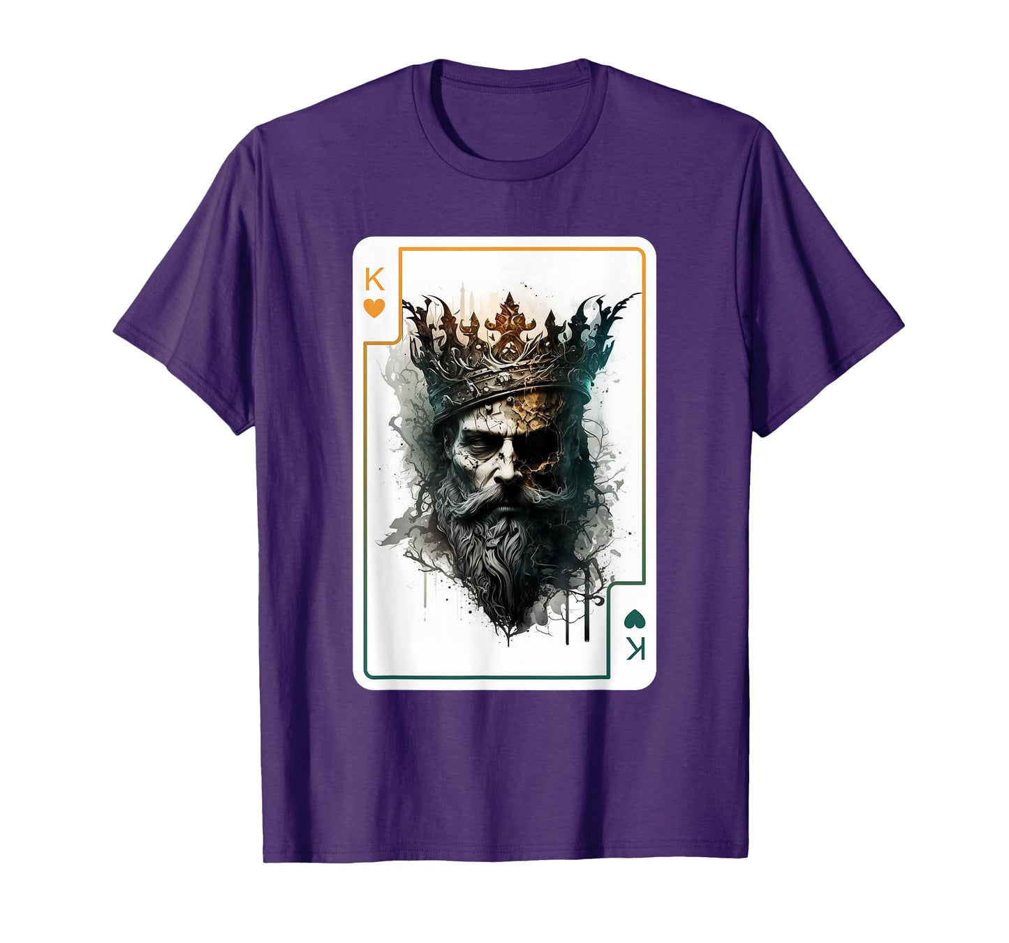 King of Hearts Creepy Card Game Poker Gothic Halloween T-Shirt
