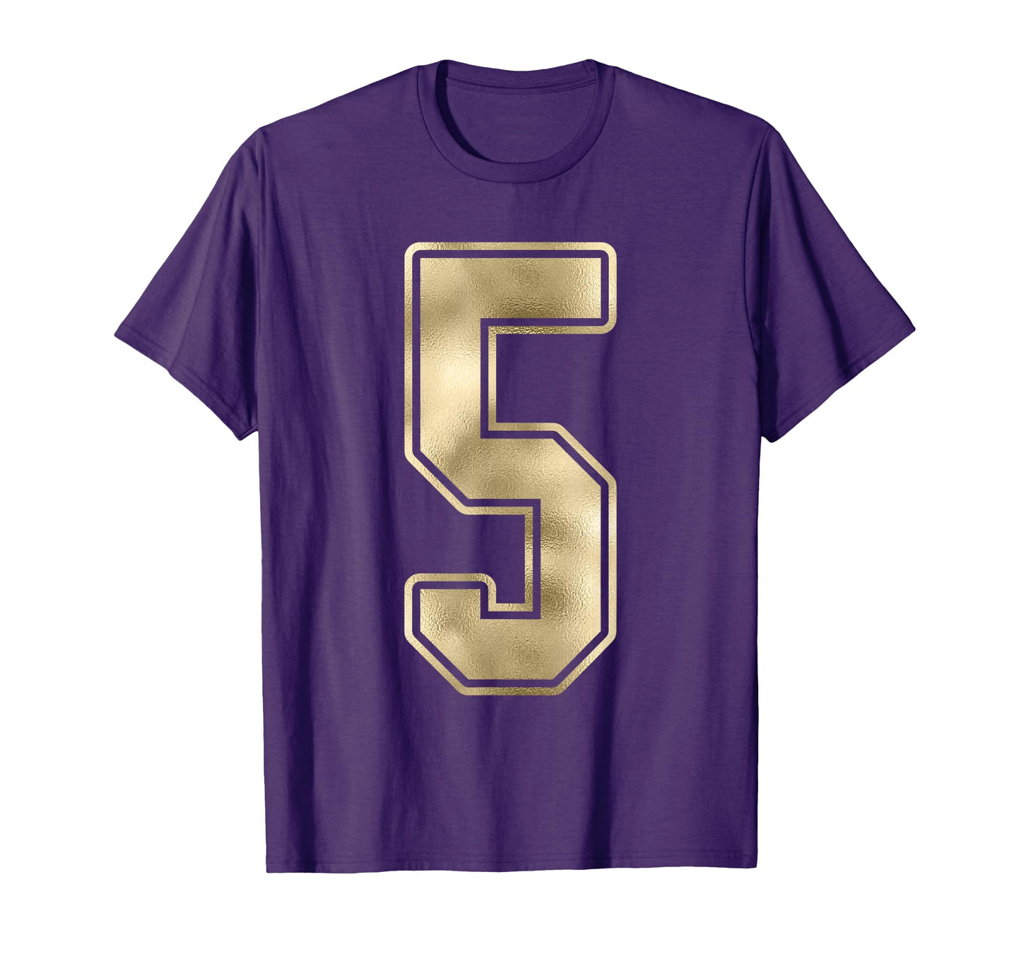 #5 Number 5 Sports Fan Jersey Style T-Shirt T-Shirt