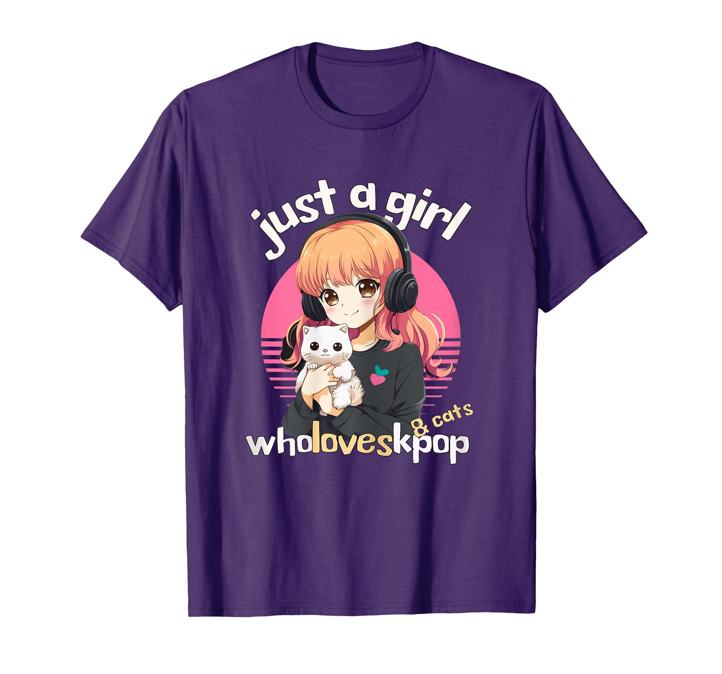 Kpop & Cats K-Pop Merch Korean Merchandise Teen Girls Cute T-Shirt