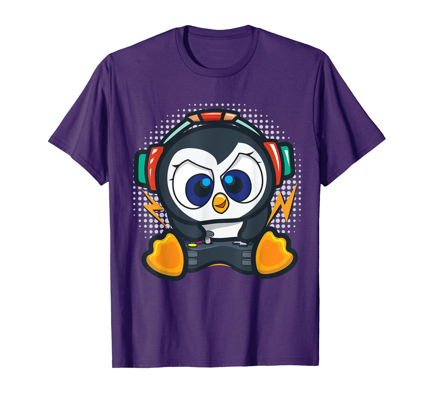 Penguin Gaming Shirt Boys Kids Gamer Gift Penguin Lover T-Shirt