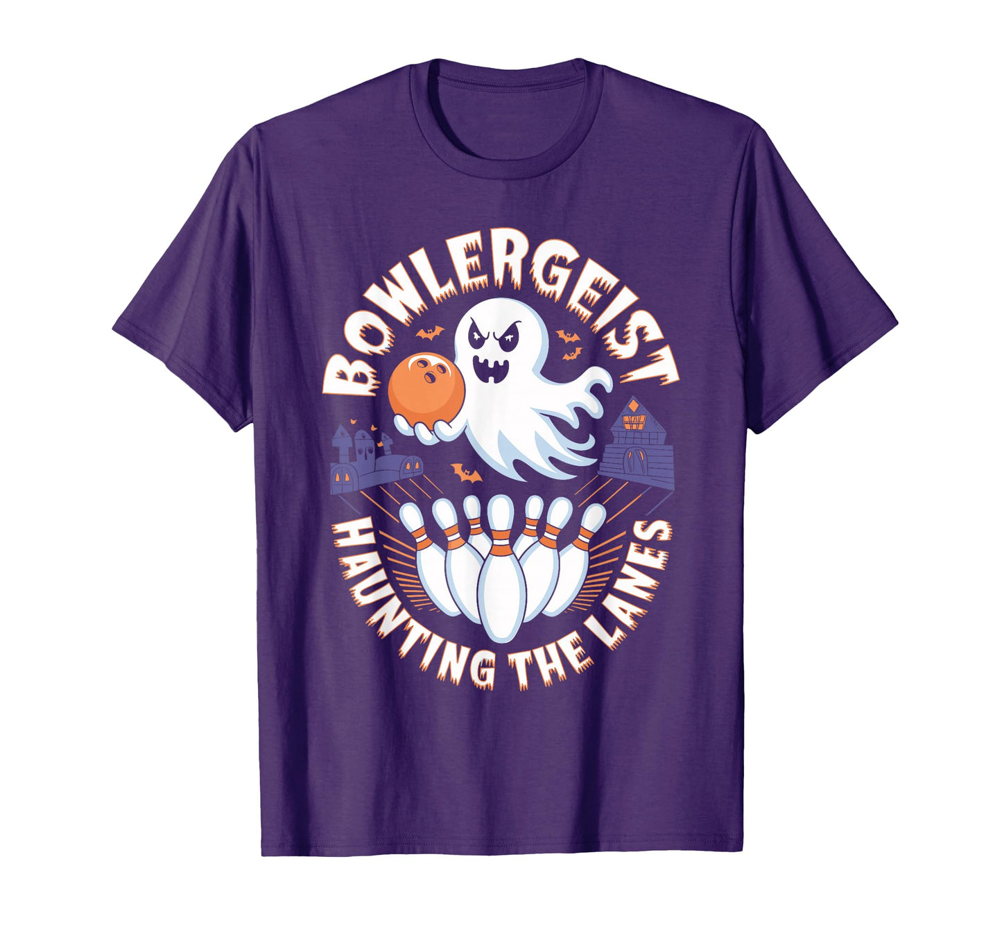 Bowlergeist Haunting the Lanes Halloween Bowling T-Shirt