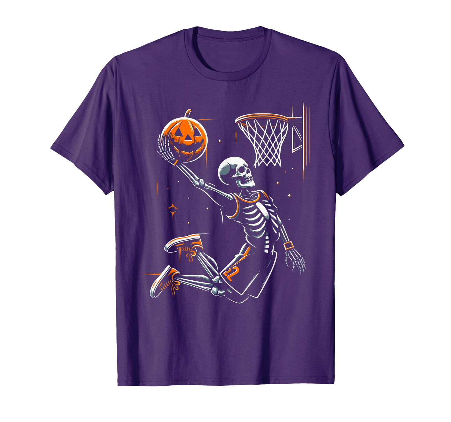 Skeleton Basketball Player Men Boys Scary for Halloween T-Shirt