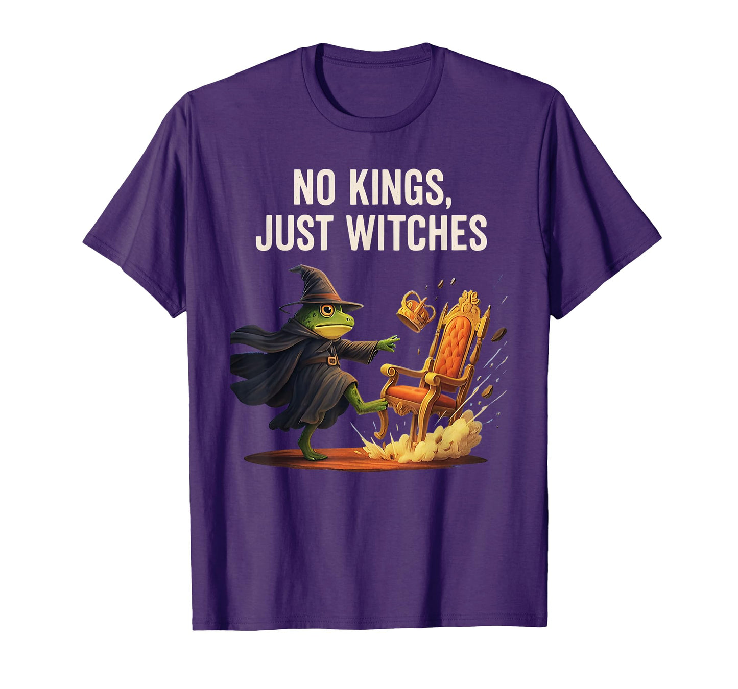 No Kings Just Witches Funny Witchcore Halloween Art T-Shirt