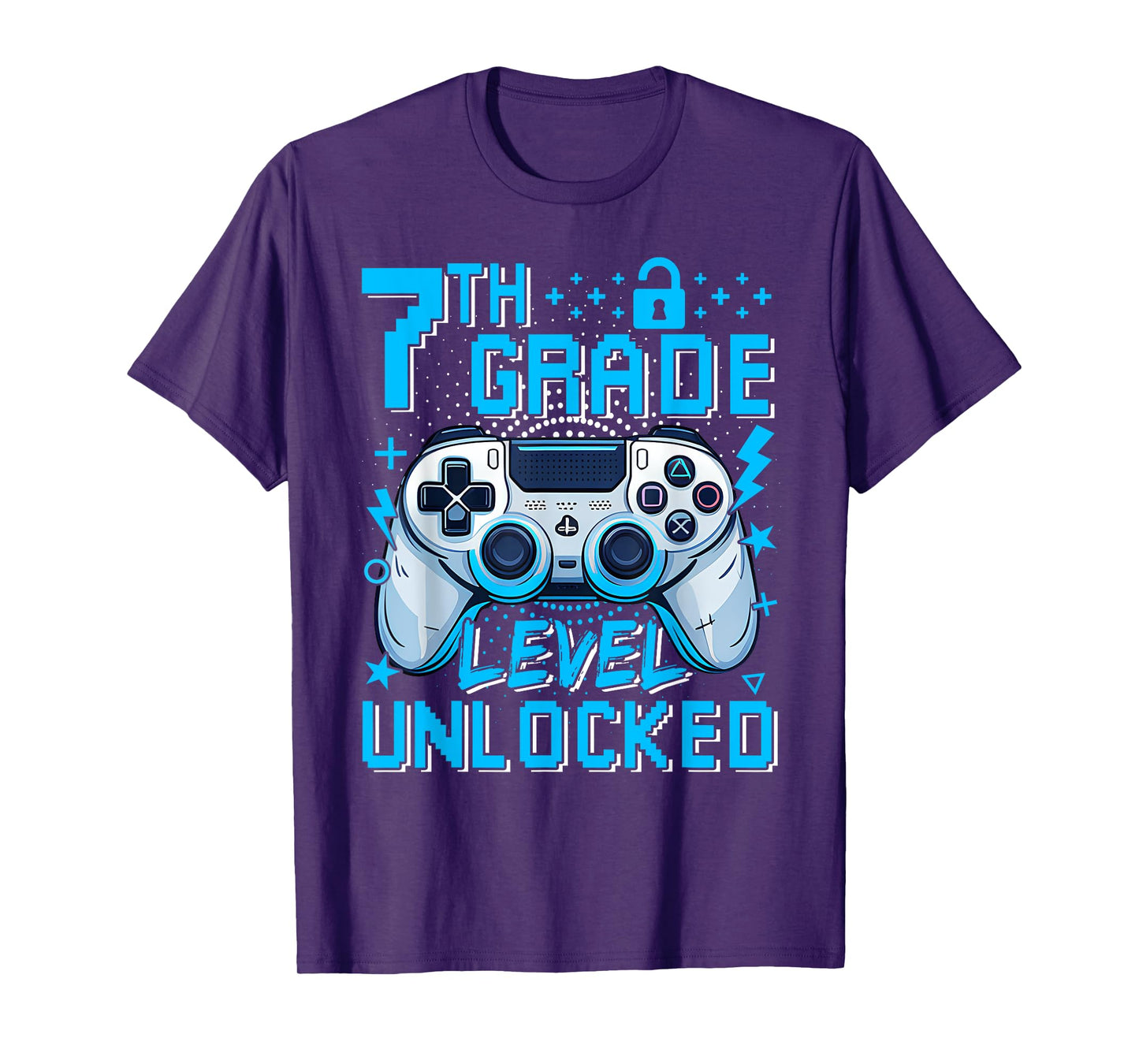 7th Grade Level Unlocked Video Game First Day Boy Kid T-Shirt