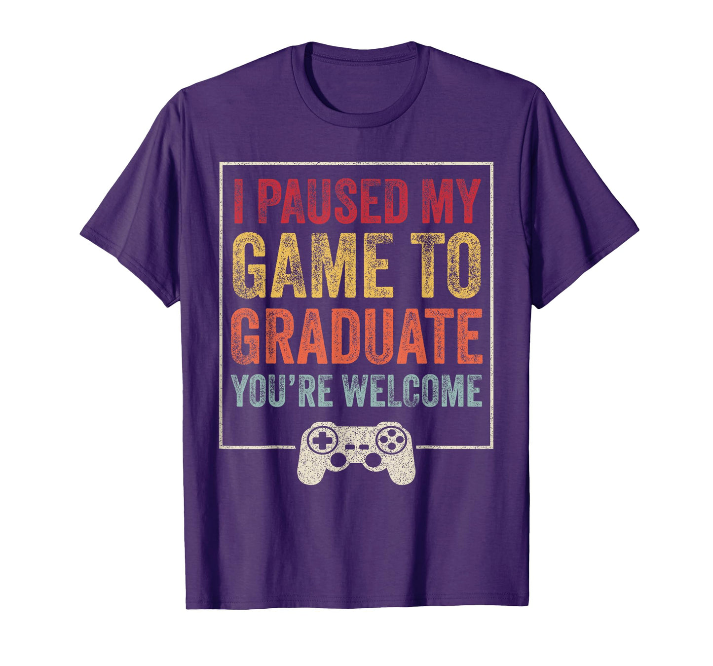 I Paused My Game To Graduate Funny gamer Graduation Men Boys T-Shirt