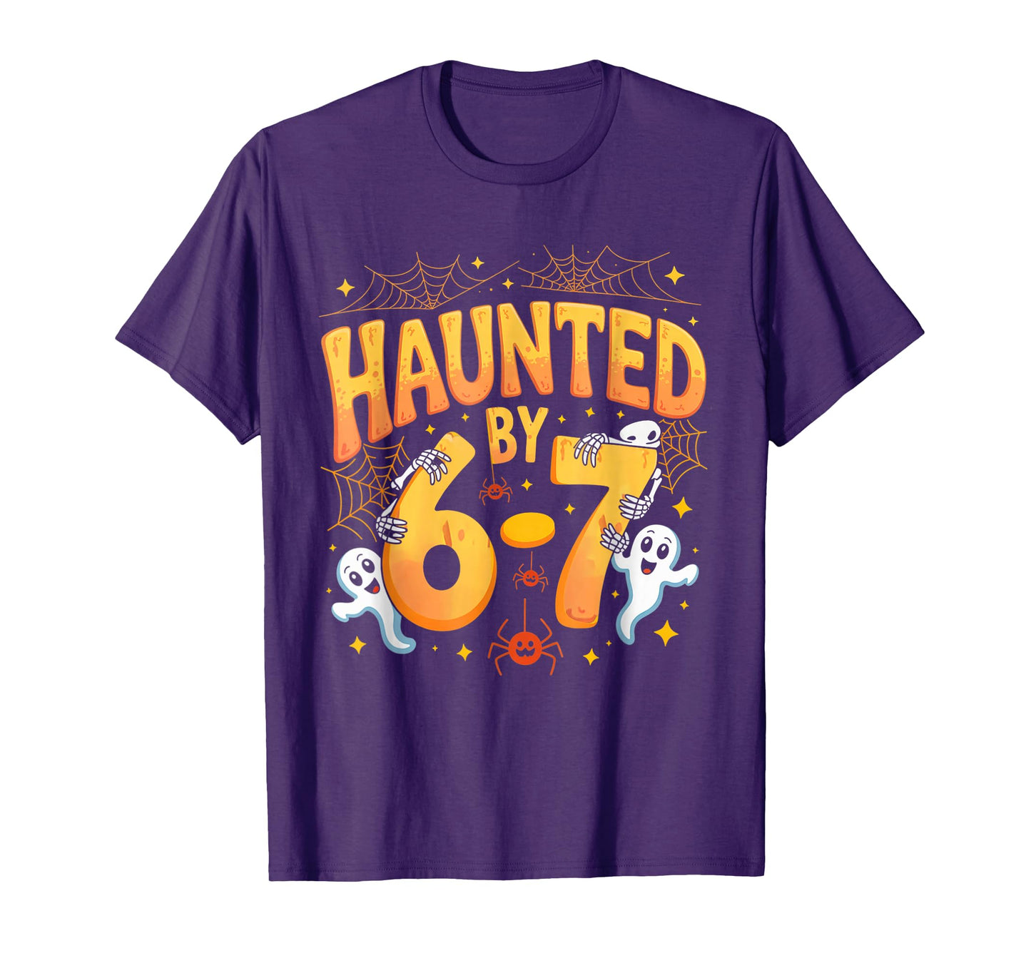Haunted by 6-7 Six Seven 6 7 Meme Design Couples Halloween T-Shirt