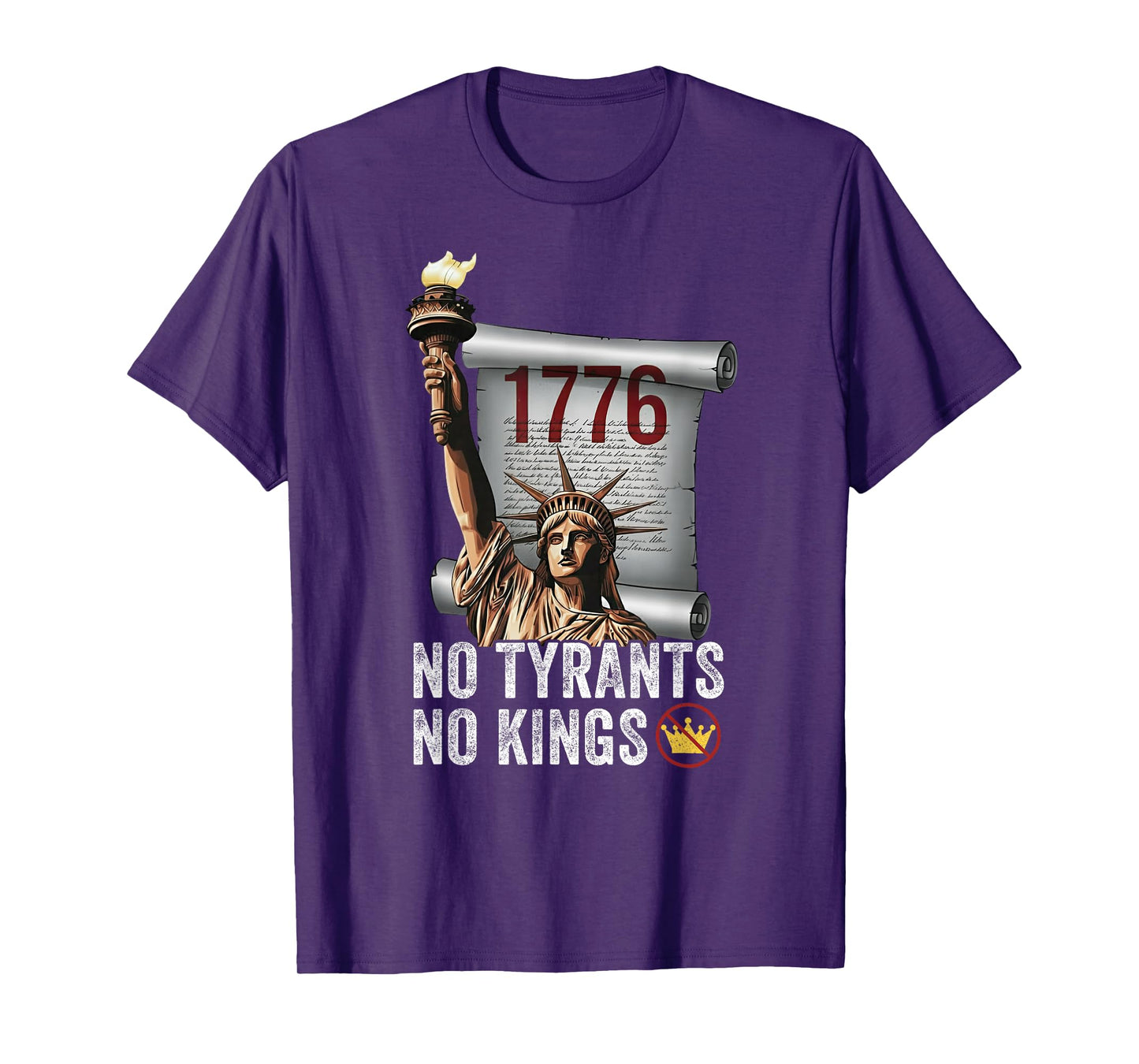 No Tyrants No Kings Liberty 1776 Patriotic T-Shirt