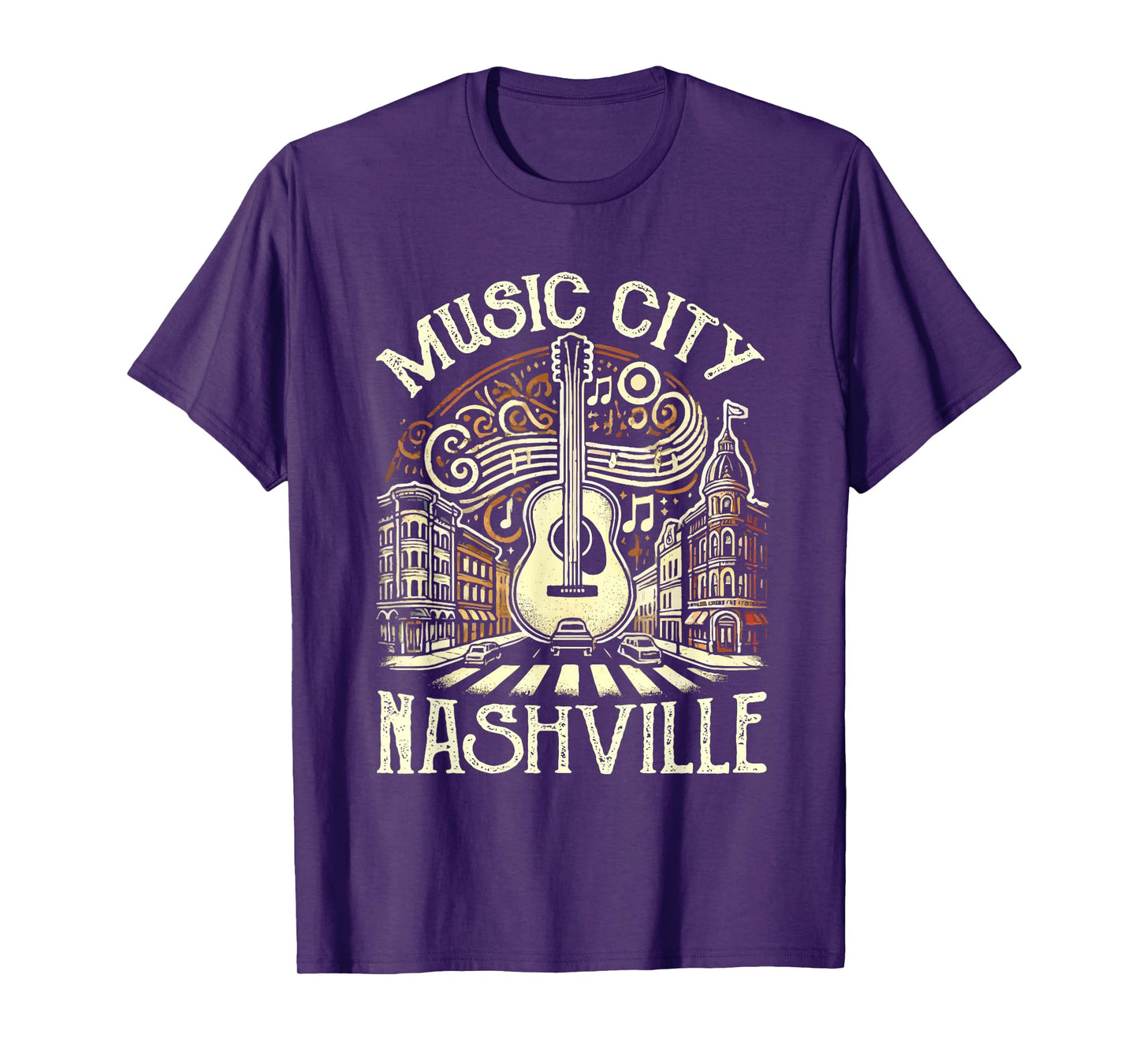 Music City Souvenir From Nashville TN Guitar Nashville T-Shirt