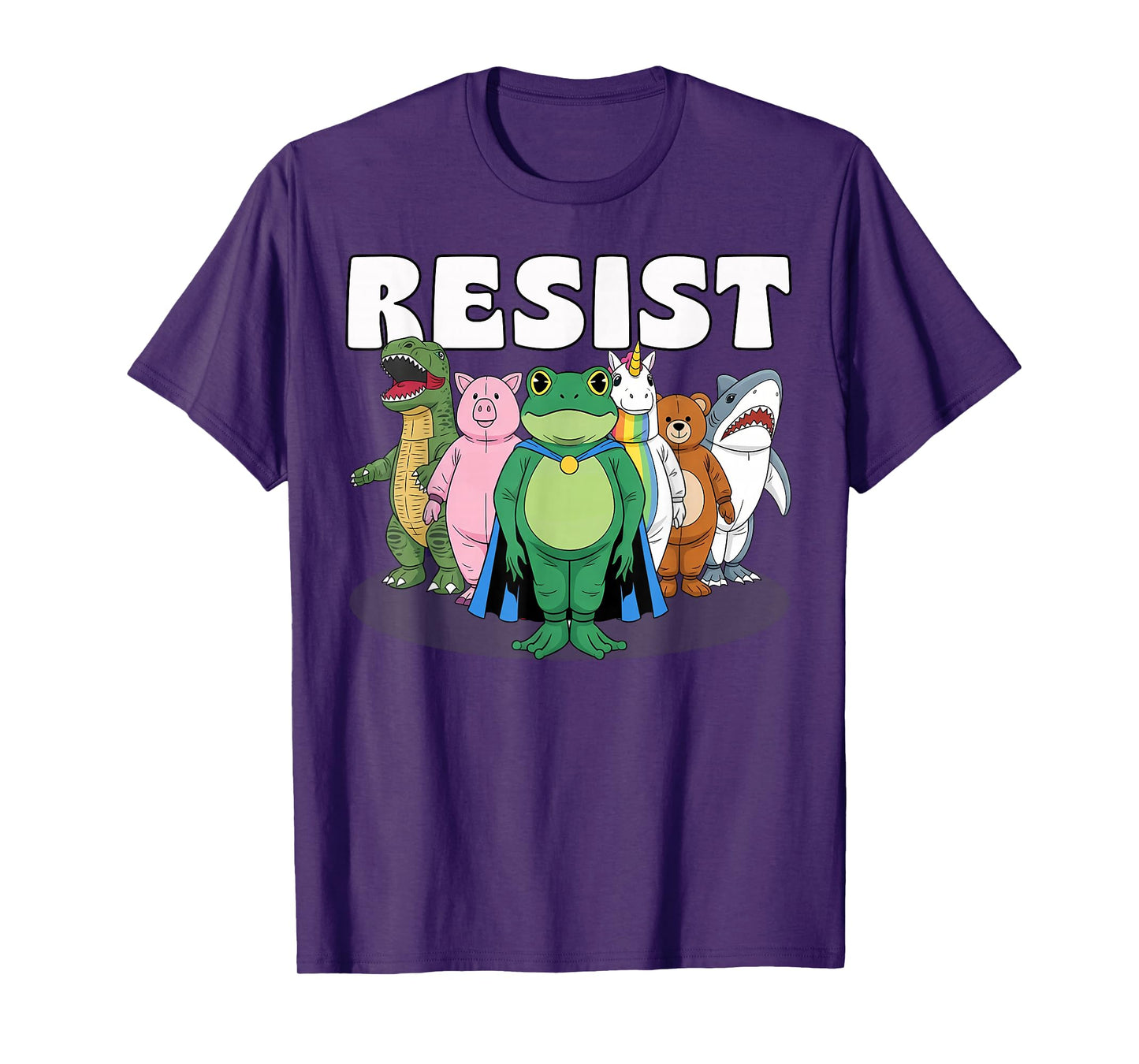 No Kings in America Portland Frog Costume Activists Group T-Shirt