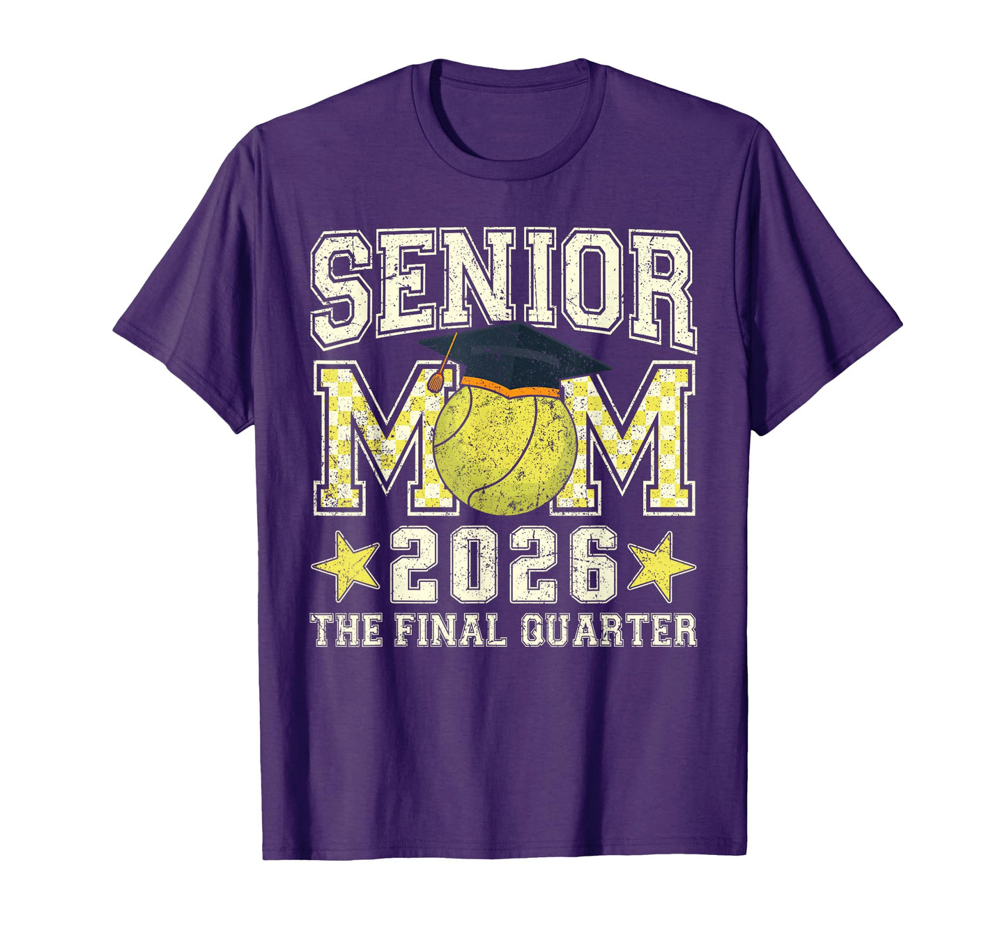 Senior Mom 2026 Tennis Graduation Quarter Men Women T-Shirt