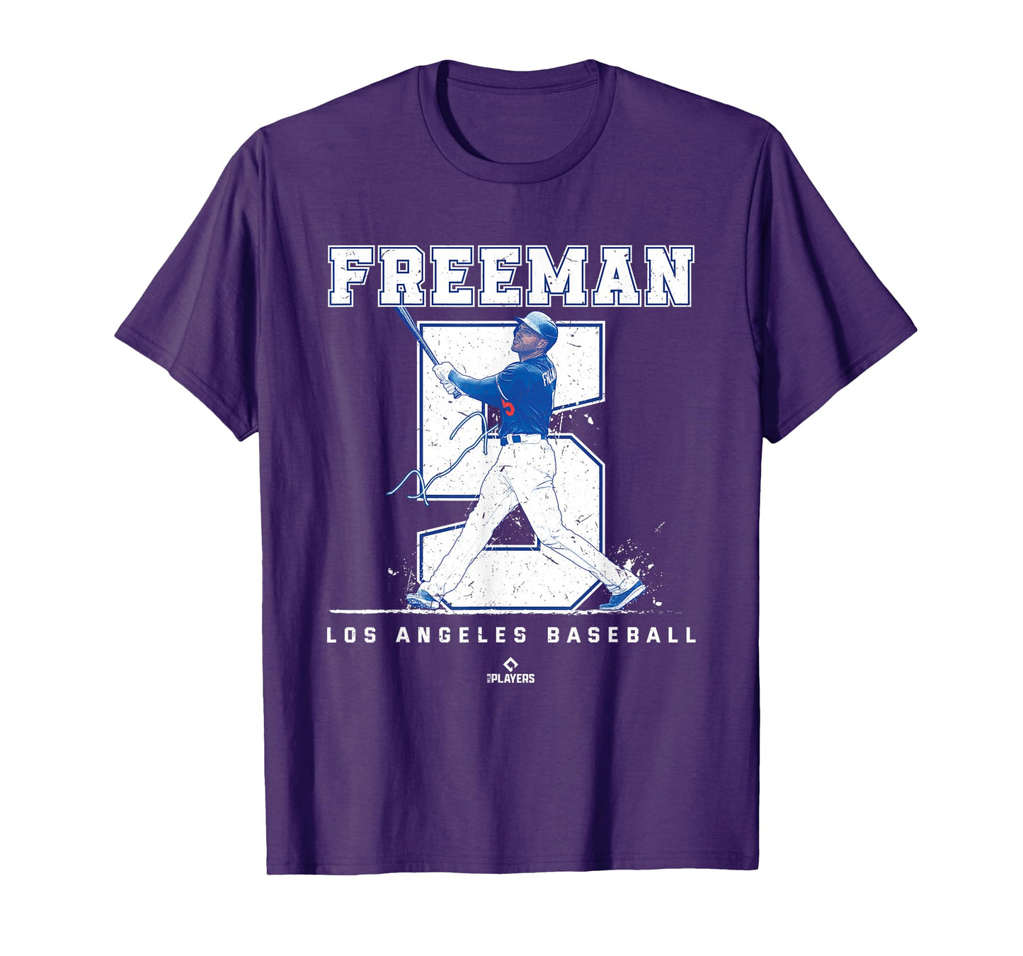 Number and Portrait Freddie Freeman Los Angeles MLBPA T-Shirt