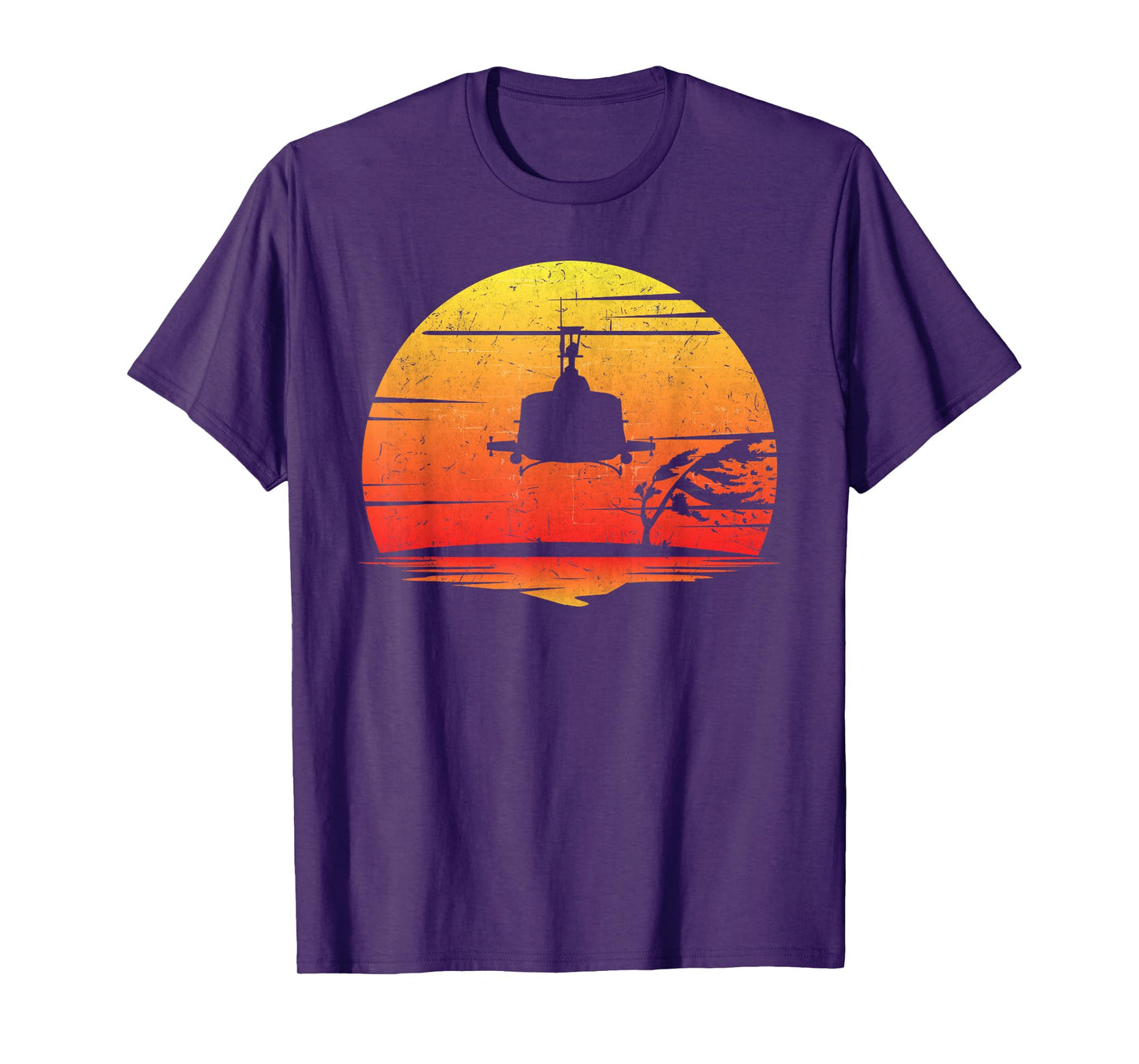 UH-1 Huey Retro Helicopter Vintage Style Vietnam Chopper T-Shirt