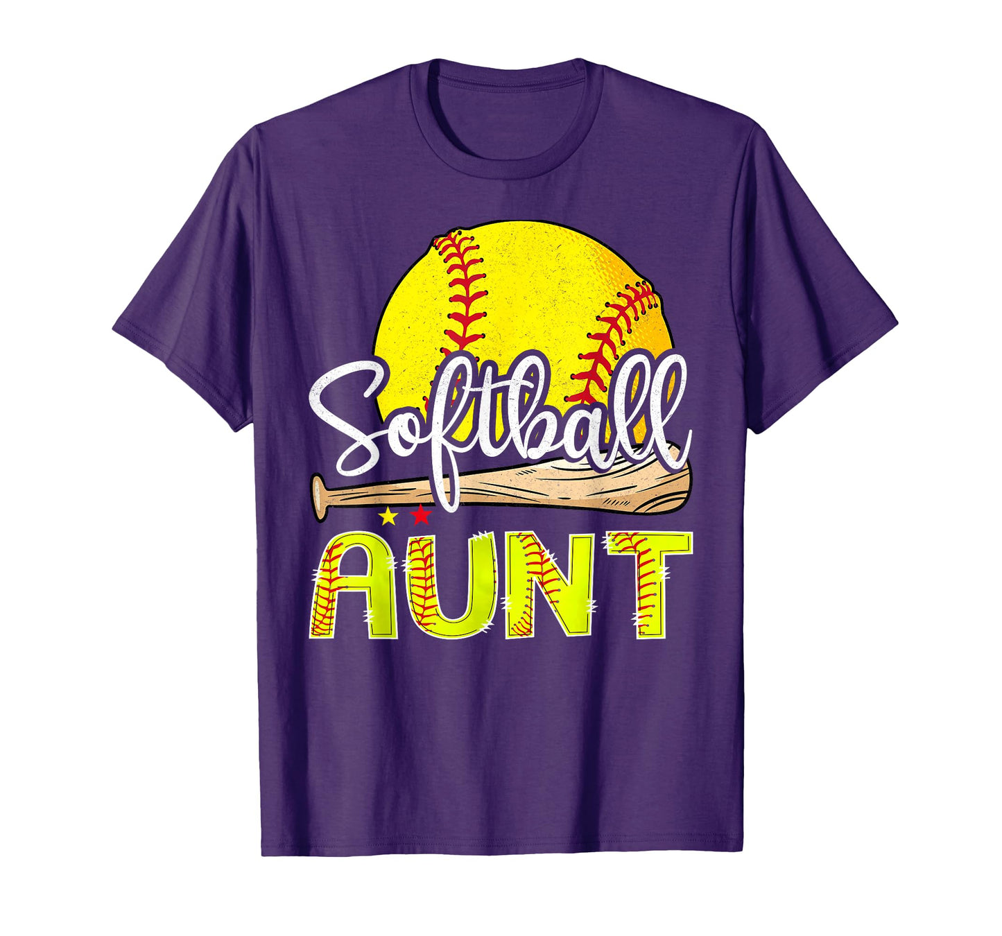 Vintage Softball Aunt Softball Player Game Day T-Shirt
