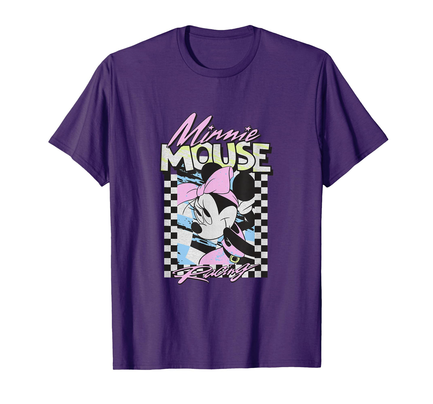 Disney Mickey and Friends Retro Racing Checkered Flag T-Shirt