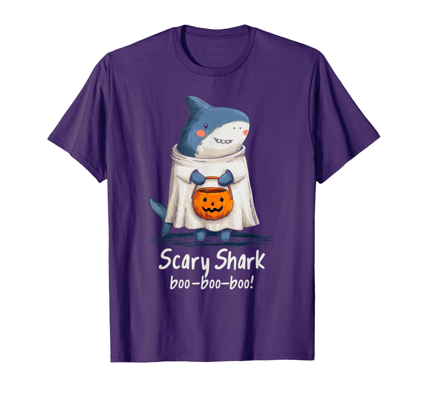 Cute Shark Mummy Halloween Men Women Kids Funny Shark T-Shirt