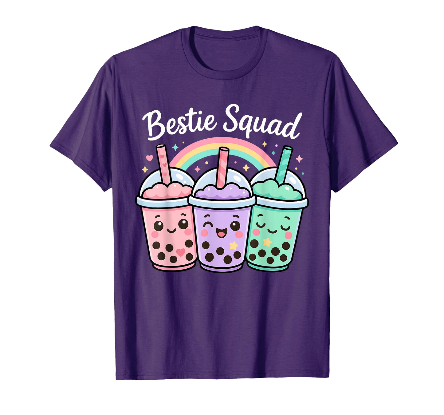Bestie Squad Twin Day For Girls BFF Boba Tea Best Friend T-Shirt