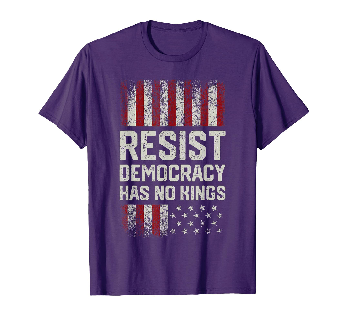 Resist Democracy Has No Kings Vintage Patriotic Political T-Shirt