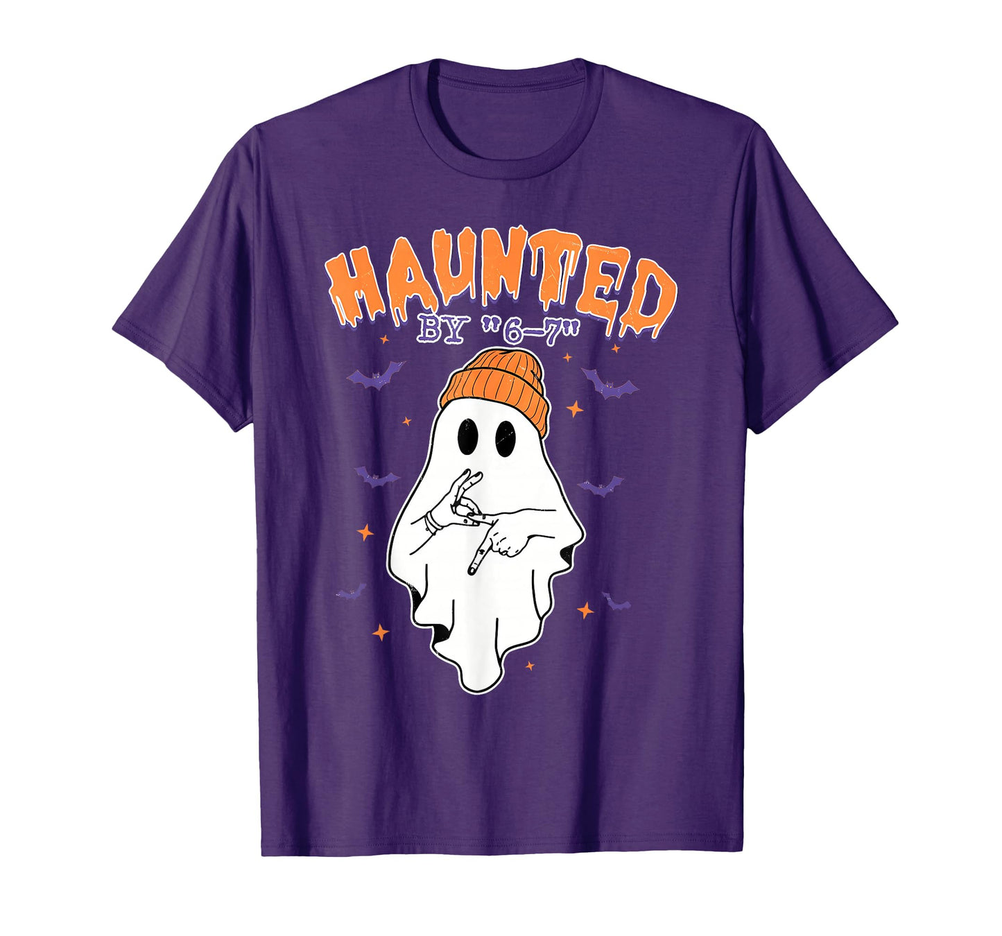 Haunted by 6-7 Ghost Halloween Funny Style Meme Six Seven 67 T-Shirt