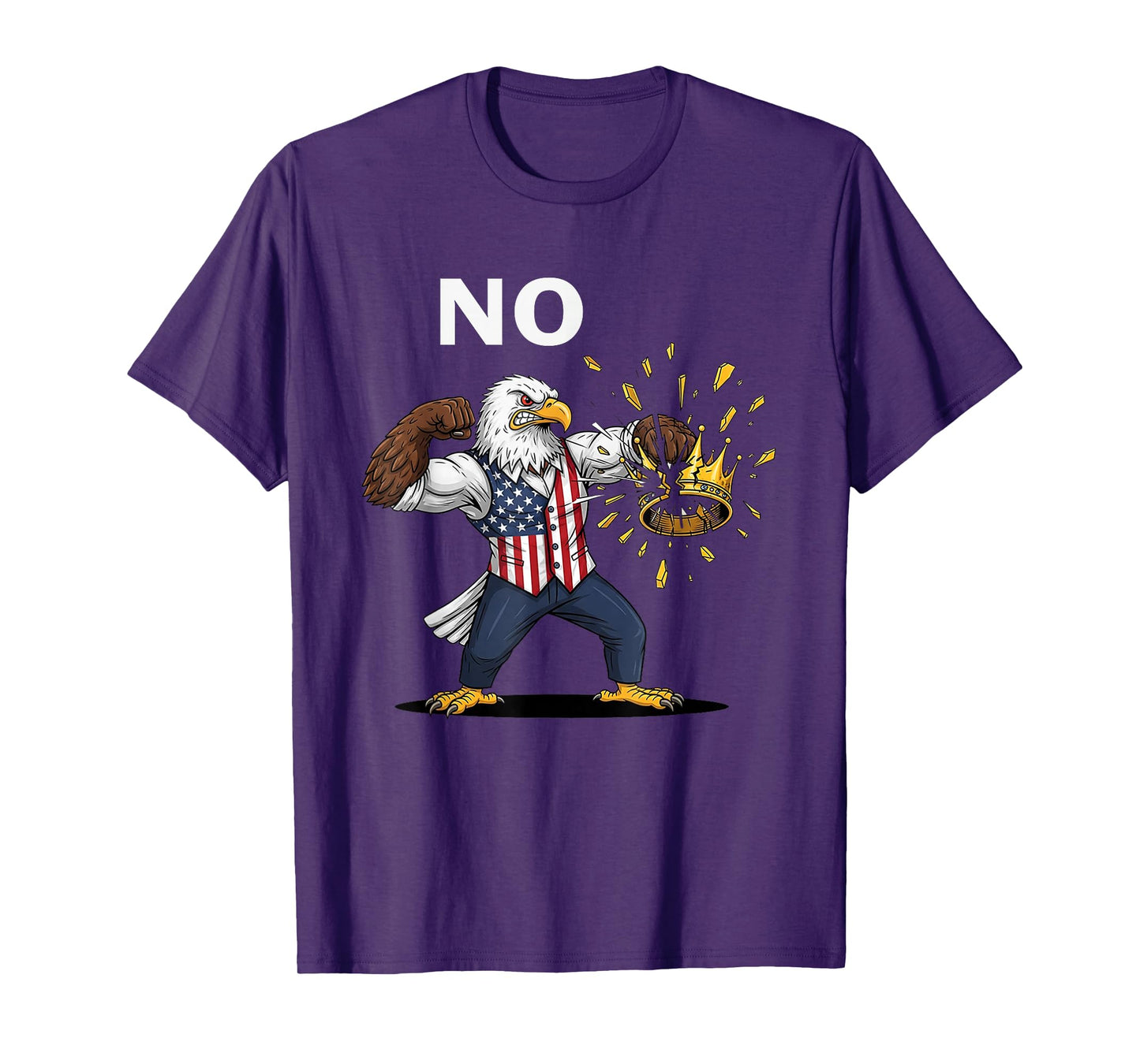 Funny Eagle No Kings October 18 No Kings Day Men Women T-Shirt
