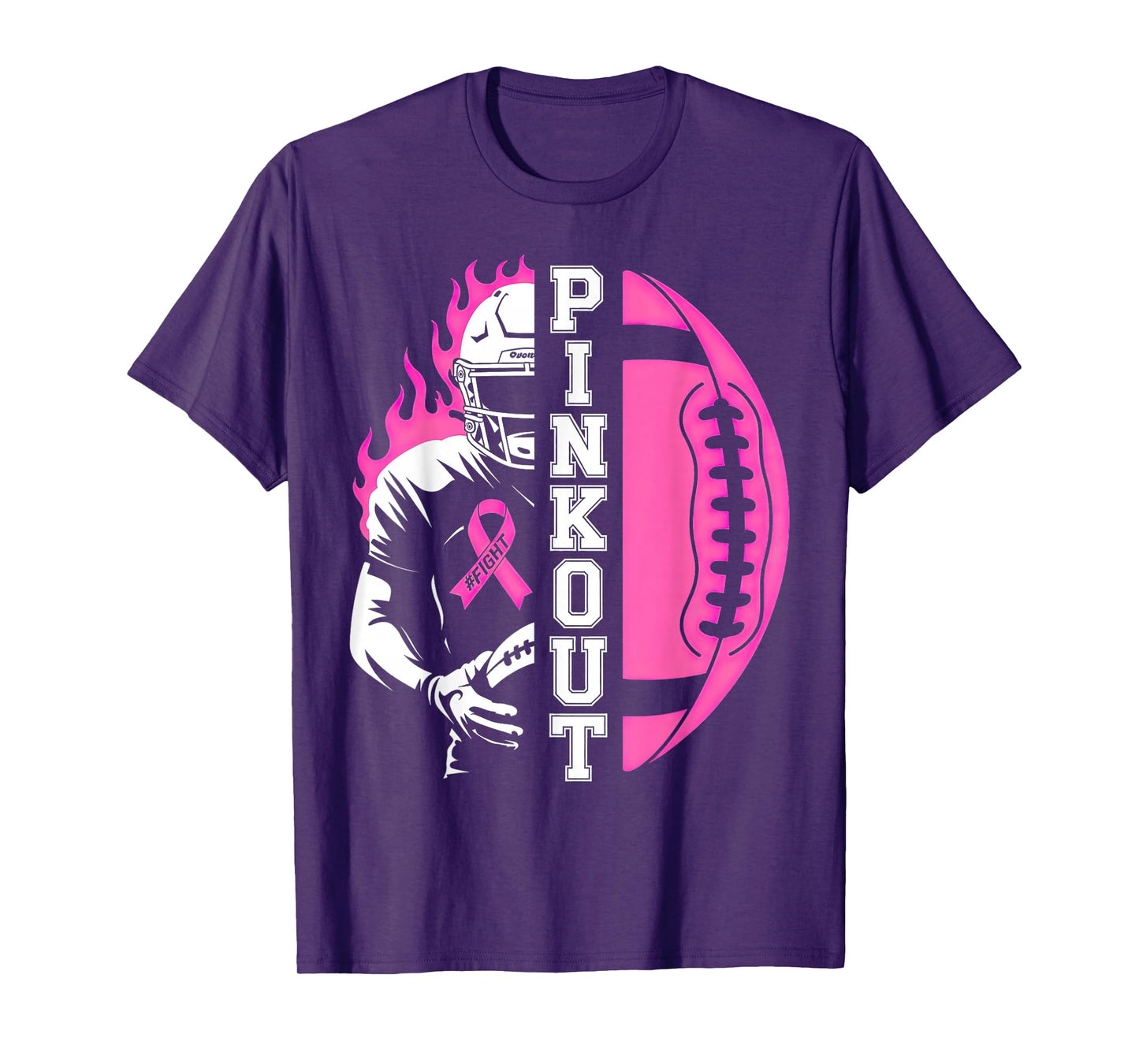 Football Pink Out Team Breast Cancer T-Shirt