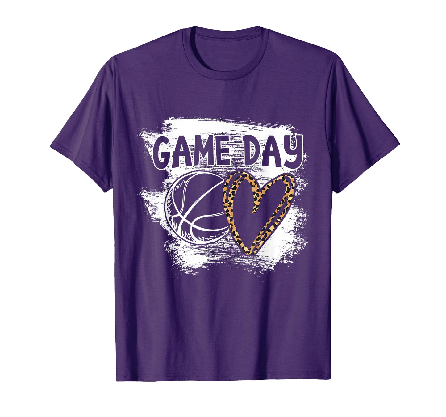 Basketball Player Game Day Leopard Cheetah Basketball Fan T-Shirt