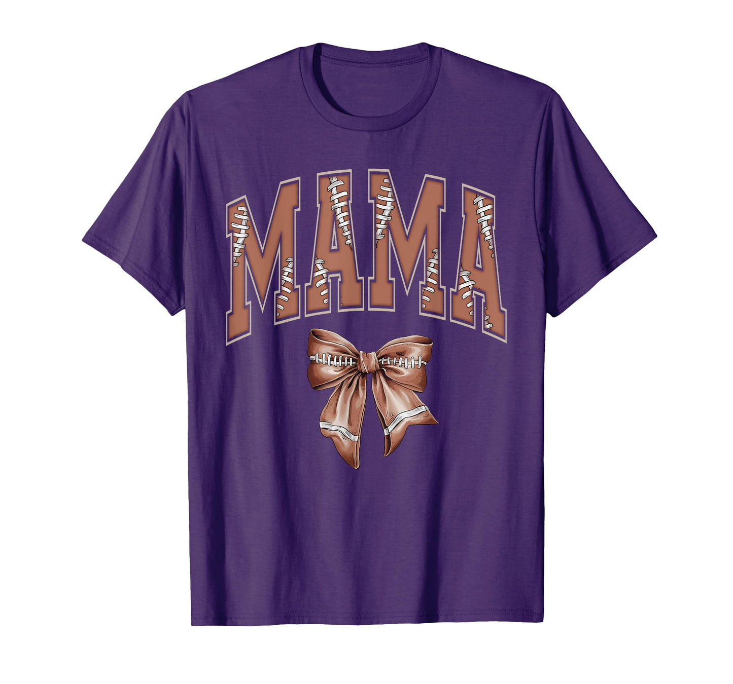 Football Mama Shirt Football Mom Coquette Bow Game Day T-Shirt