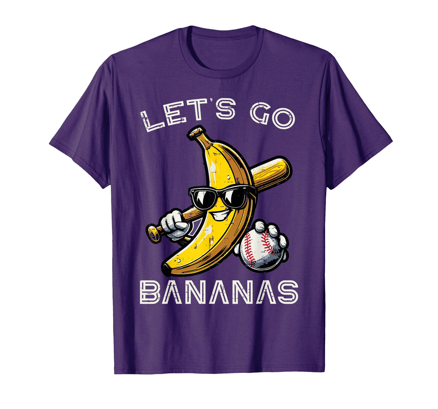 Lets Go Banana Retro Boys Kids Men Youth T-Shirt
