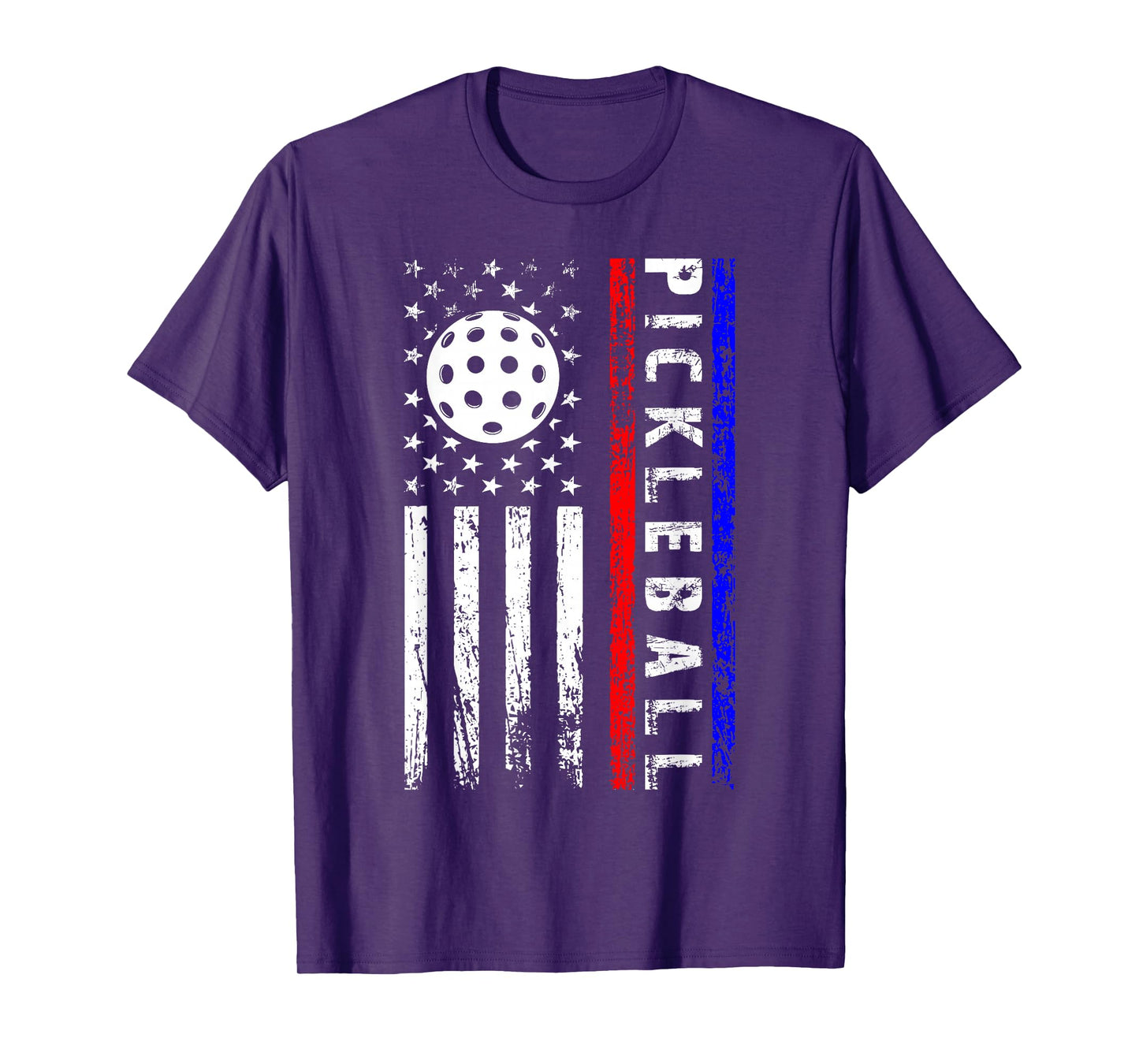 Pickleball Lovers 4th of July American Flag Pickle Ball USA T-Shirt