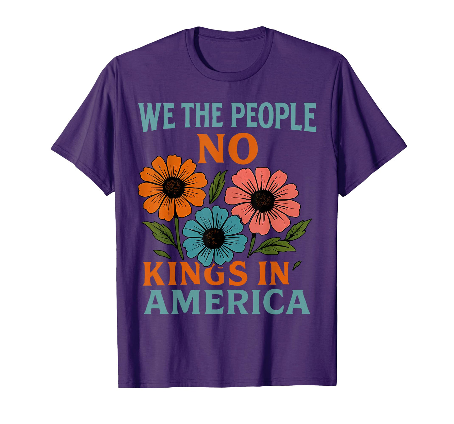 We The People Retro Boho Floral 70s in America Women T-Shirt