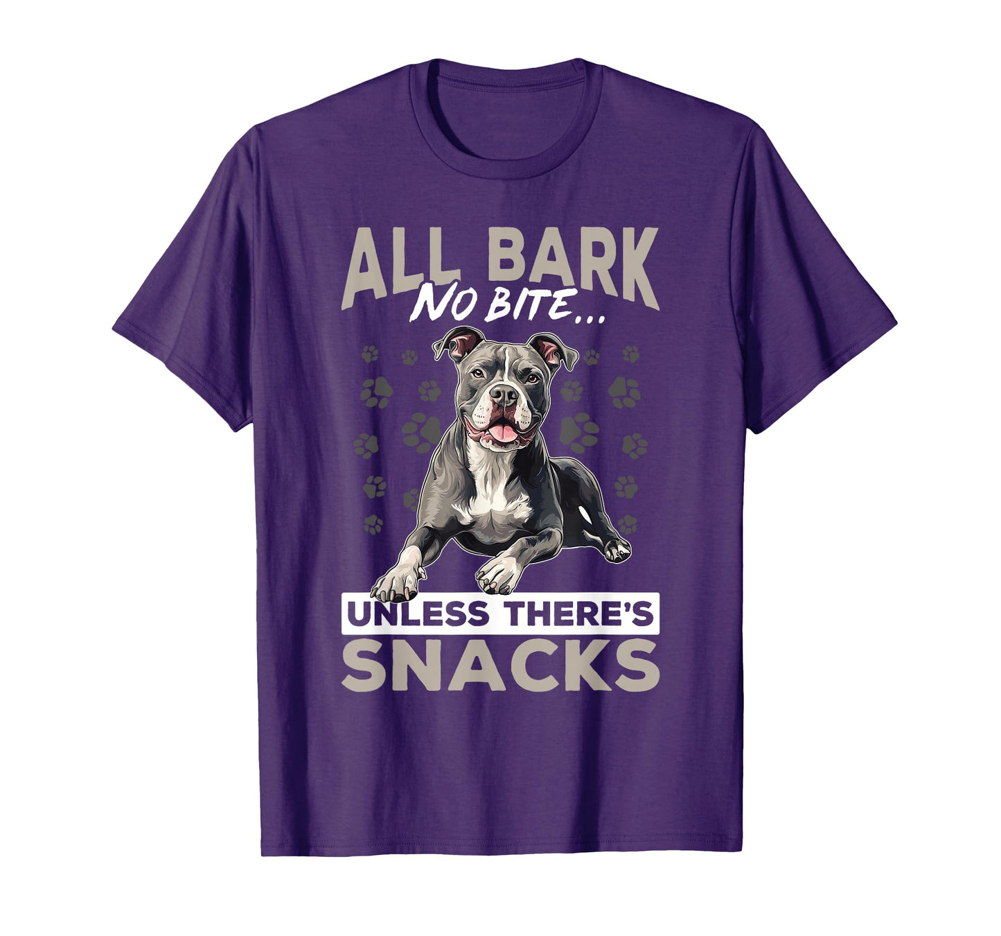 Pitbull Terrier Dog Breed All bark, no bite... unless Men Women Kids T-Shirt