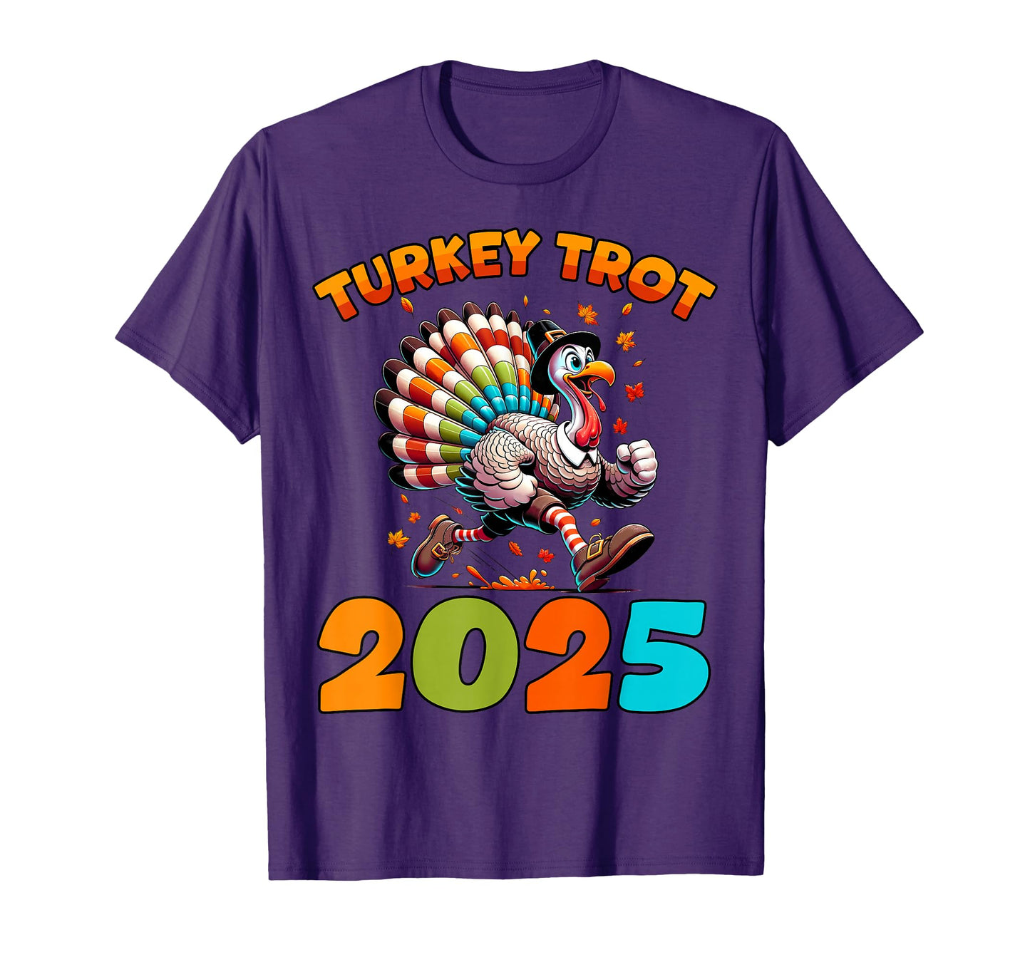 Running Turkey Trot Thanksgiving 2025 for Boys Girls Kids T-Shirt
