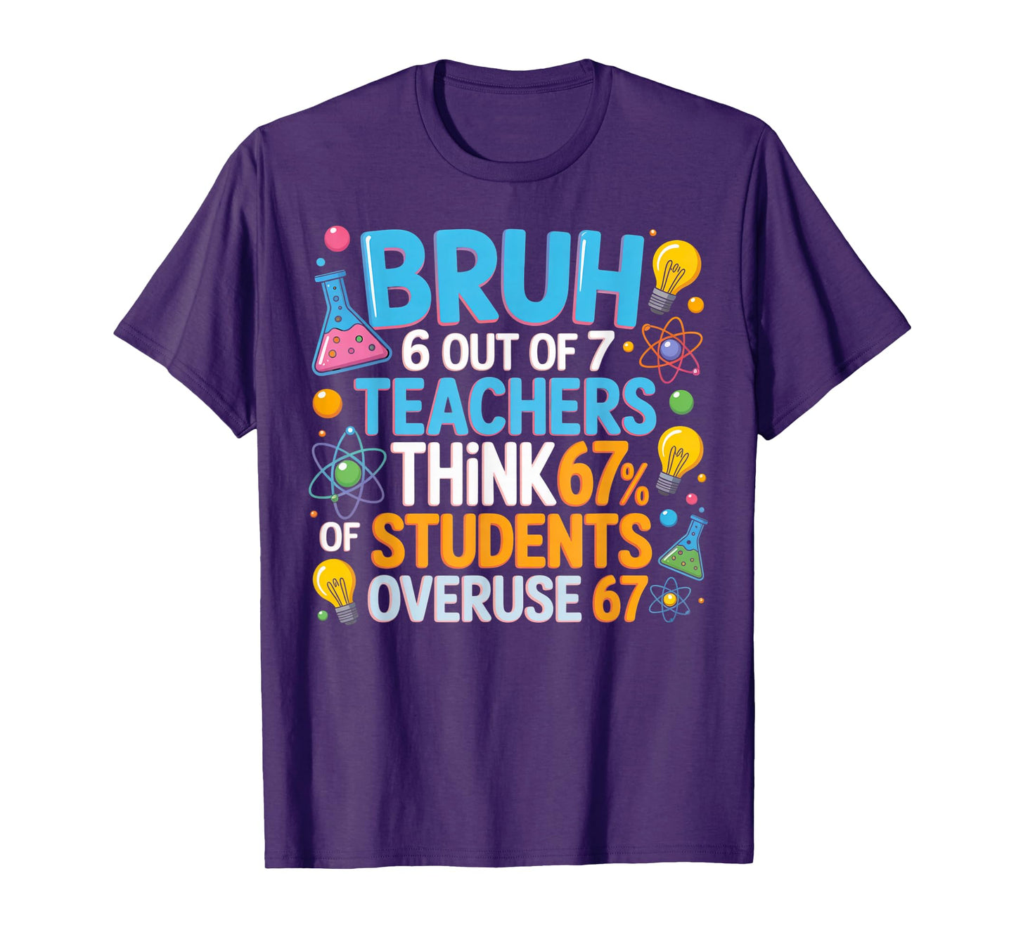 6 Out of 7 Teachers Think 67% of Students Overuse 67 Meme T-Shirt