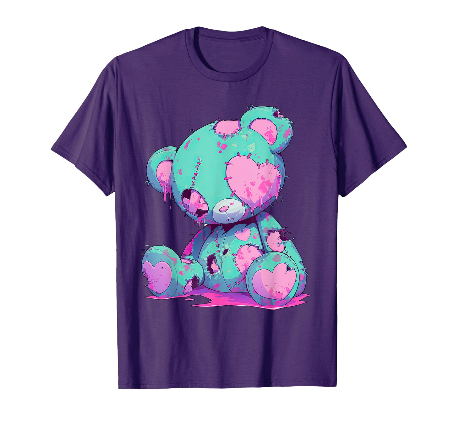 Kawaii Pastel Goth Creepy Cute Witchy Zombie Teddy Bear T-Shirt