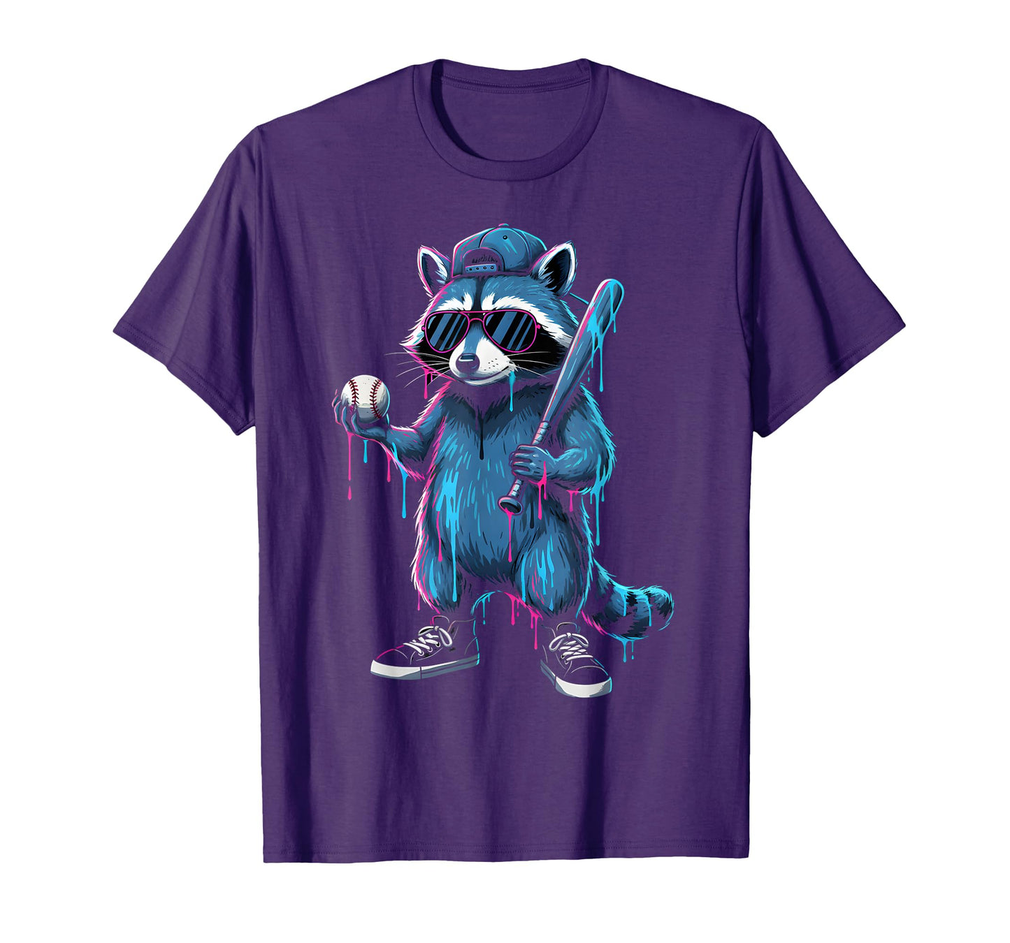 Baseball Ice Cream Drip for Boys and Girls Batter Game Day T-Shirt