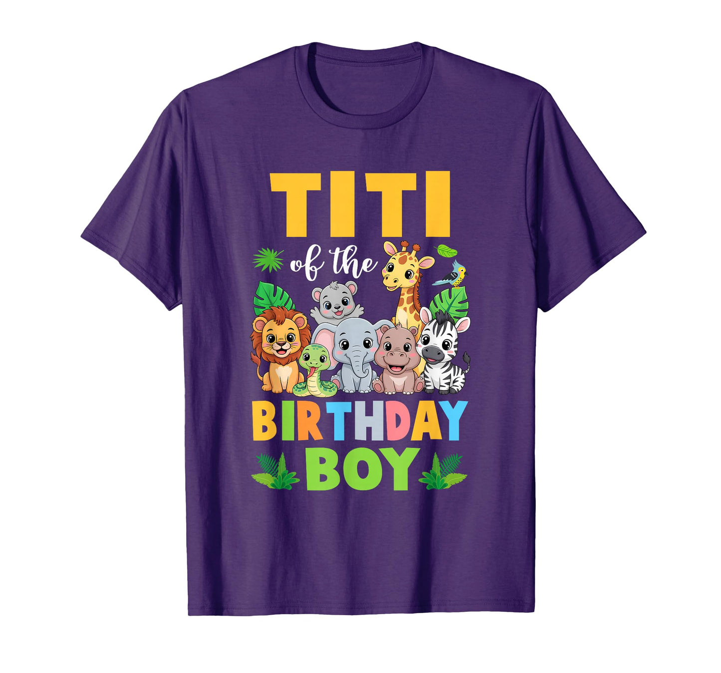 Titi of The Birthday Boy Kids Safari Jungle Animal T-Shirt