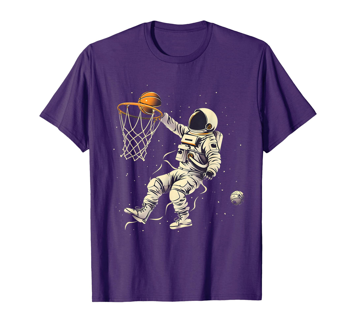 Basketball Slam Dunk Astronaut Basketball Player Drawing T-Shirt