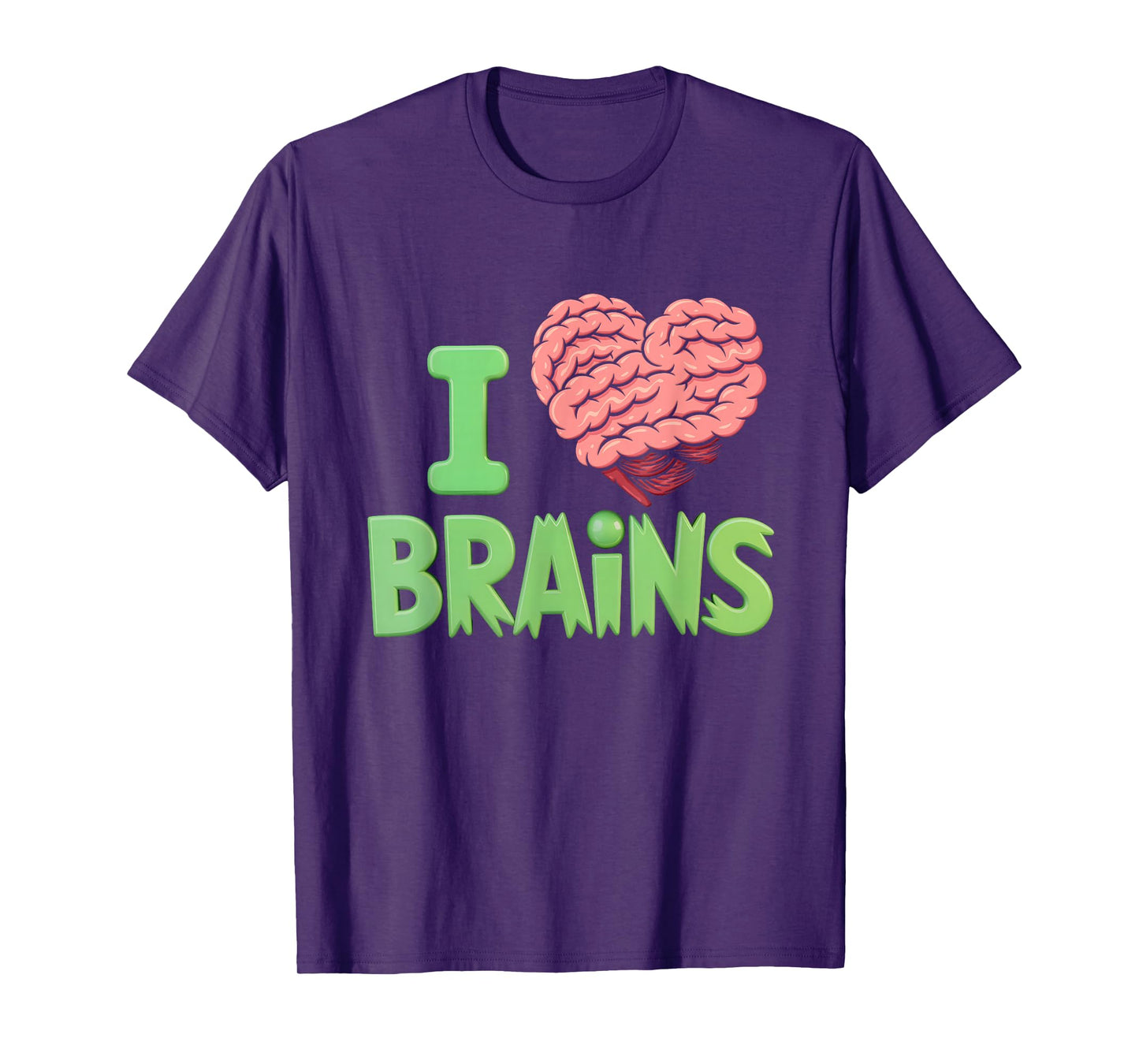 I Heart Brains Zombie Halloween Anatomy Science Lover T-Shirt