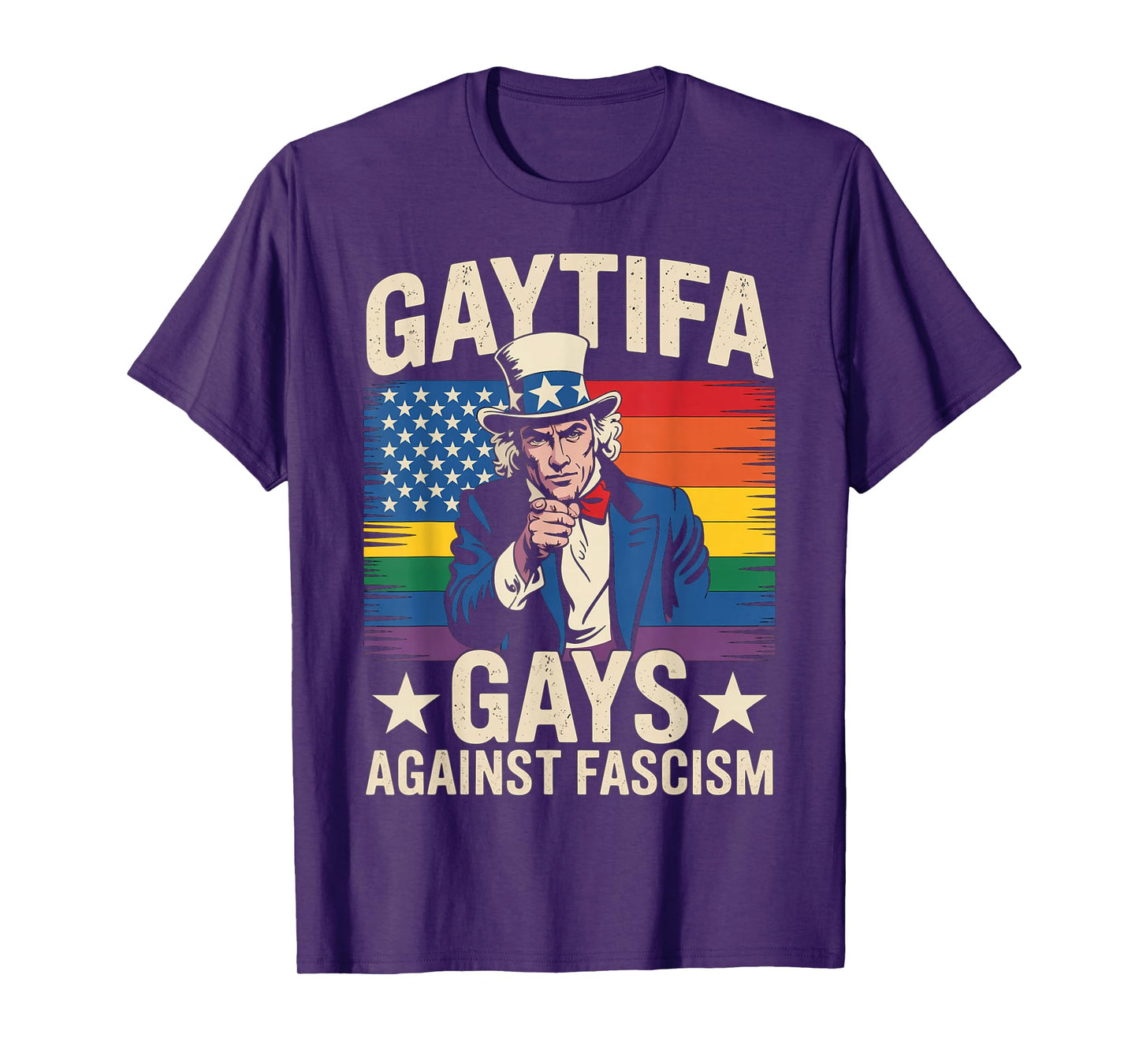 Gaytifa Gays Against Fascism Resist No Kings LGBTQ Pride T-Shirt