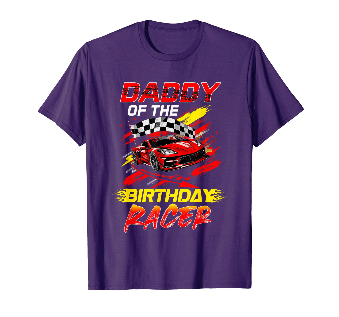 Daddy Of The Birthday Racer Race Car Party Family Matching T-Shirt
