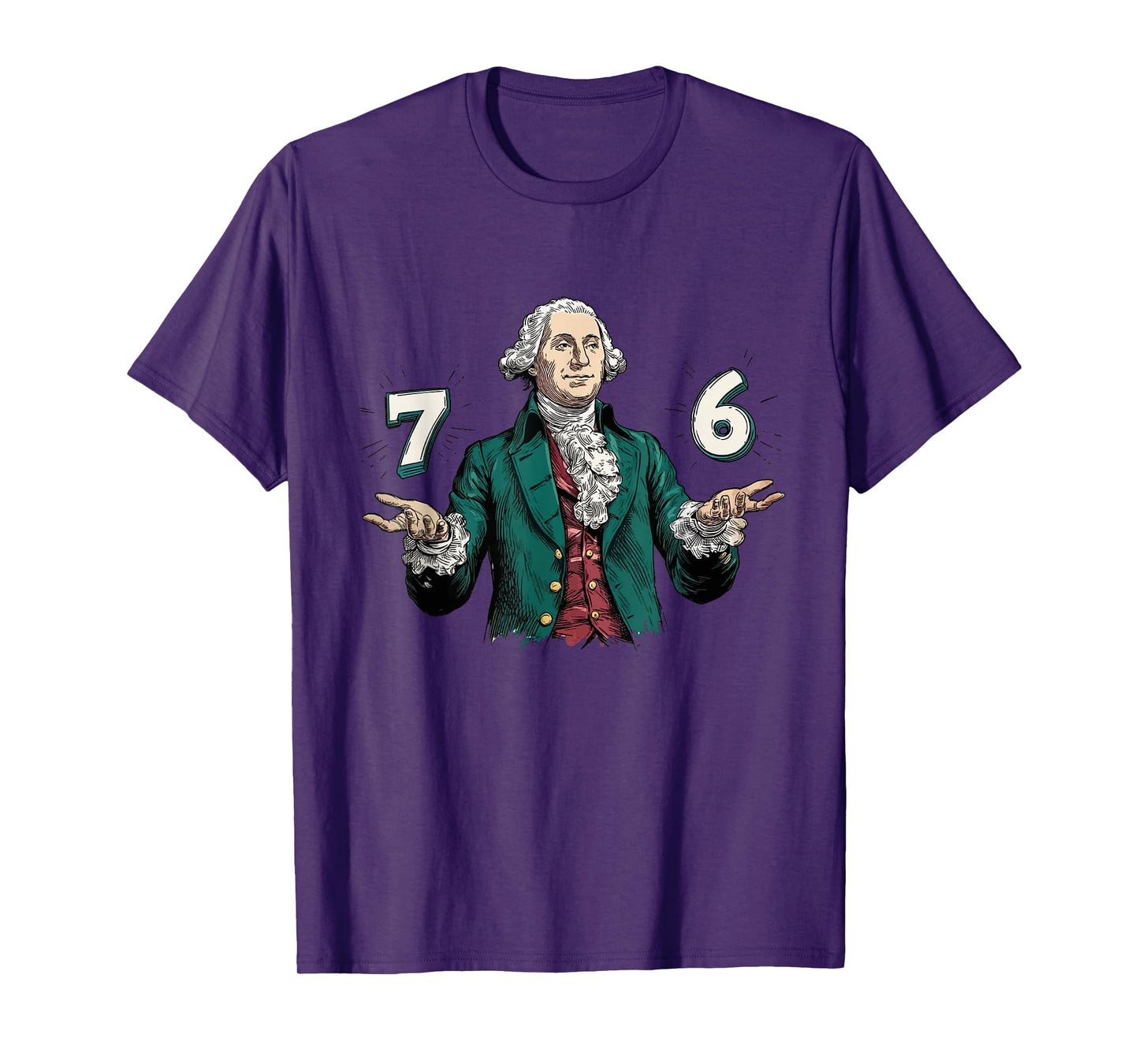 Six Seven George Washington 6-7 7 6 Humor 7endy Meme T-Shirt